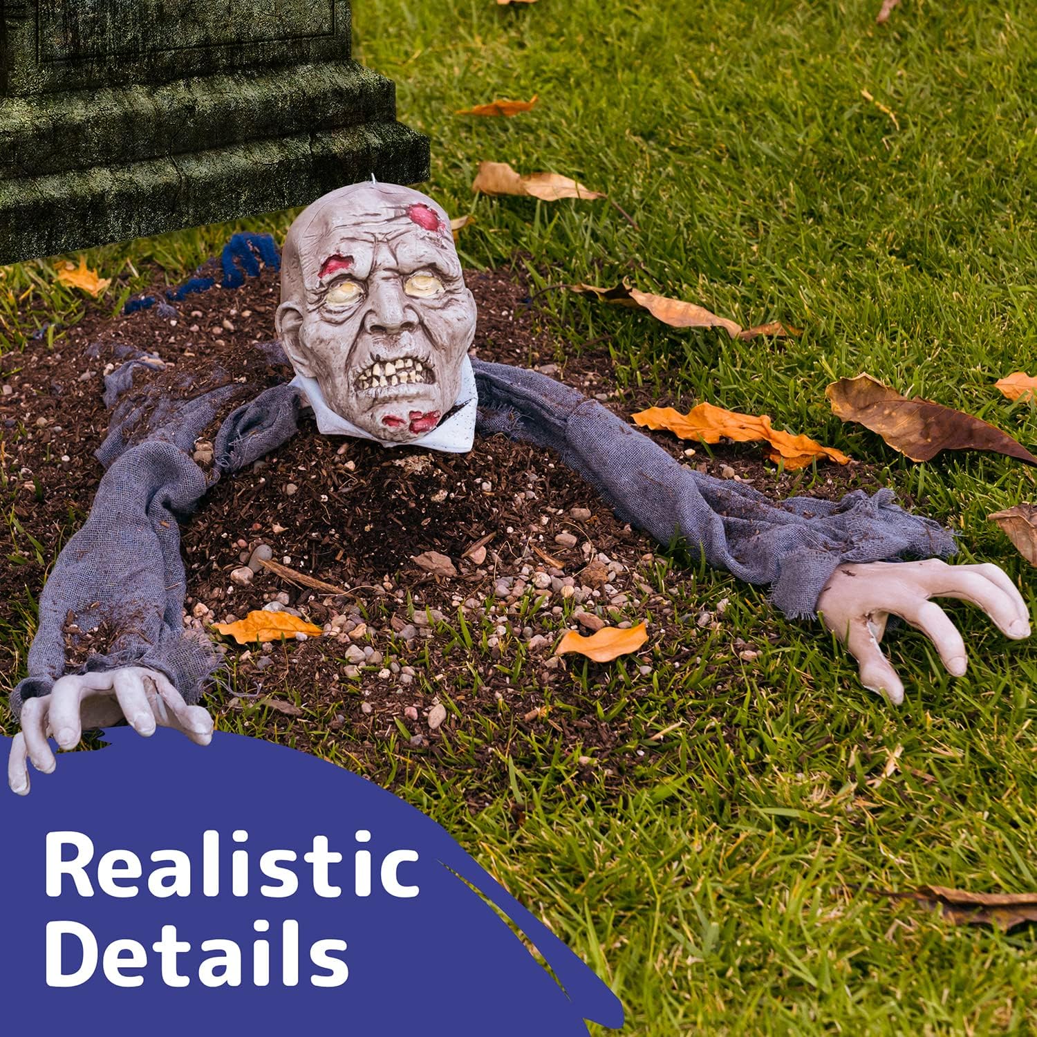 Detalle 2 de PREXTEX Hanging Zombie Decoration, 5-Inch