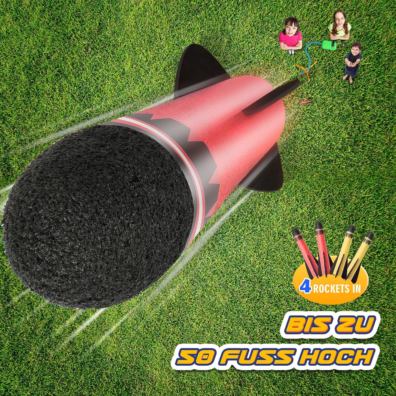 Thumbnail 5 de HappyKidsClub Raketen Spielzeug 30 m Reichweite