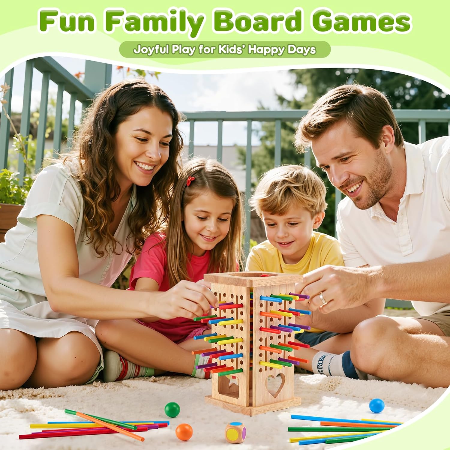 Detalle de Montessori stick board game for 3-8