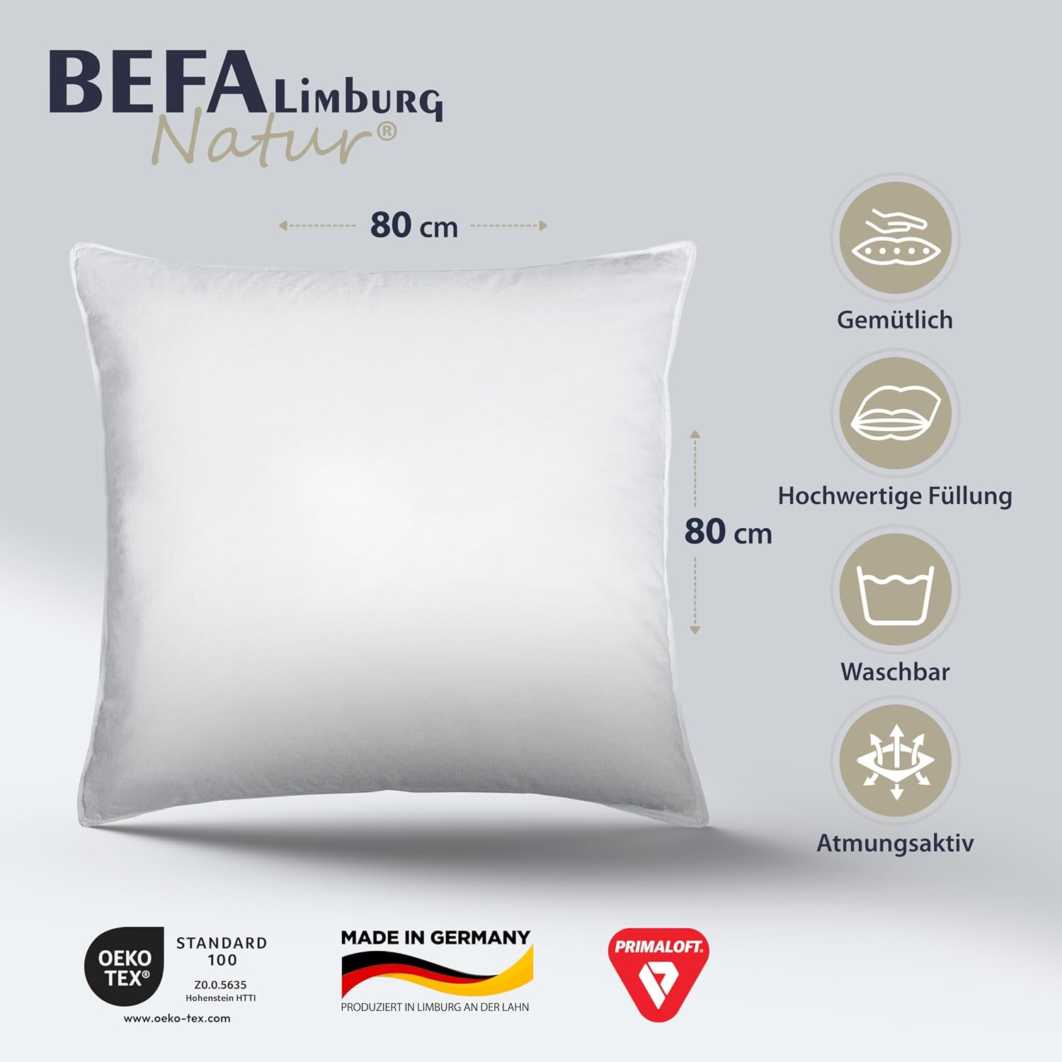Thumbnail 2 de BEFA NATUR PrimaLoft Bio bedkussens 80 x 80 cm, set van 2