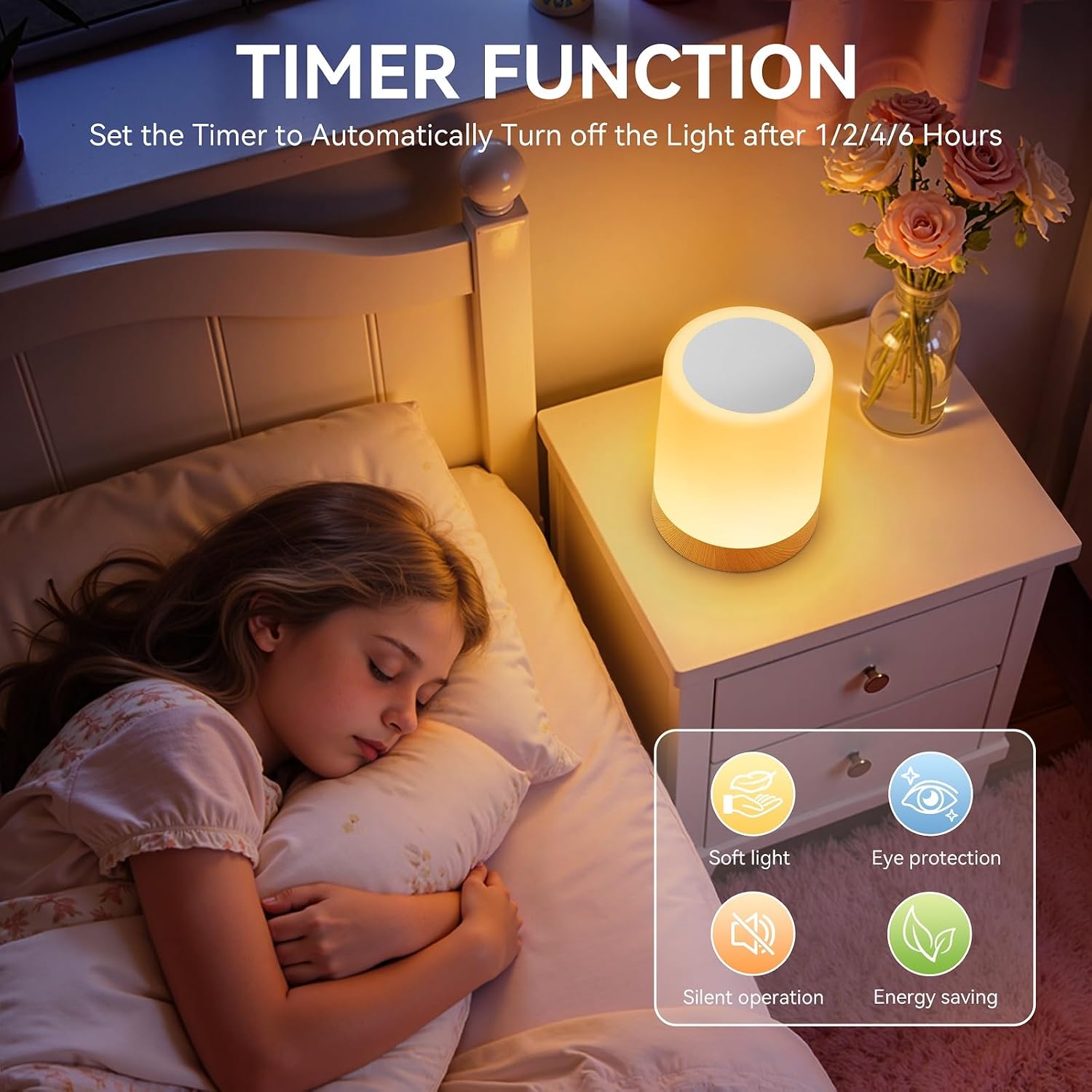 Thumbnail 6 de Auxmir Night Light 3000mAh rechargeable bedside lamp 🛋