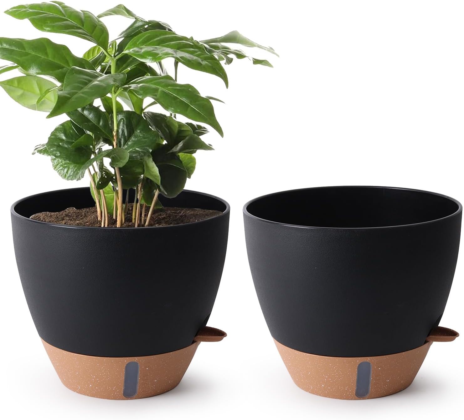 Detalle 2 de T4U Vaso autoirrigante da esterno/interno, set da 2 (30 cm) – bianco