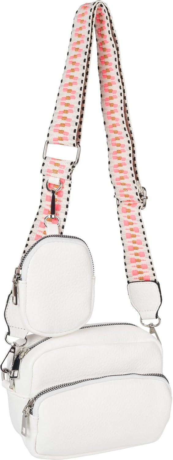 Detalle 2 de styleBREAKER Set di borse a tracolla da donna 2 pezzi – rettangolare e ovale, ecopelle tinta unica