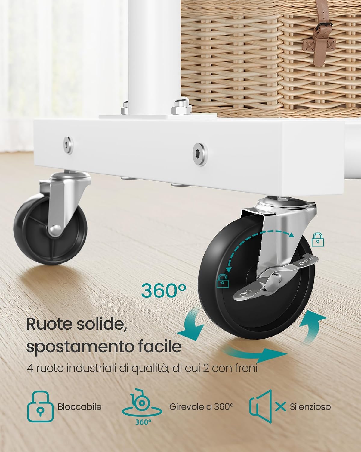 Detalle 2 de SONGMICS HSR017BH01 Stand appendiabiti 90 kg