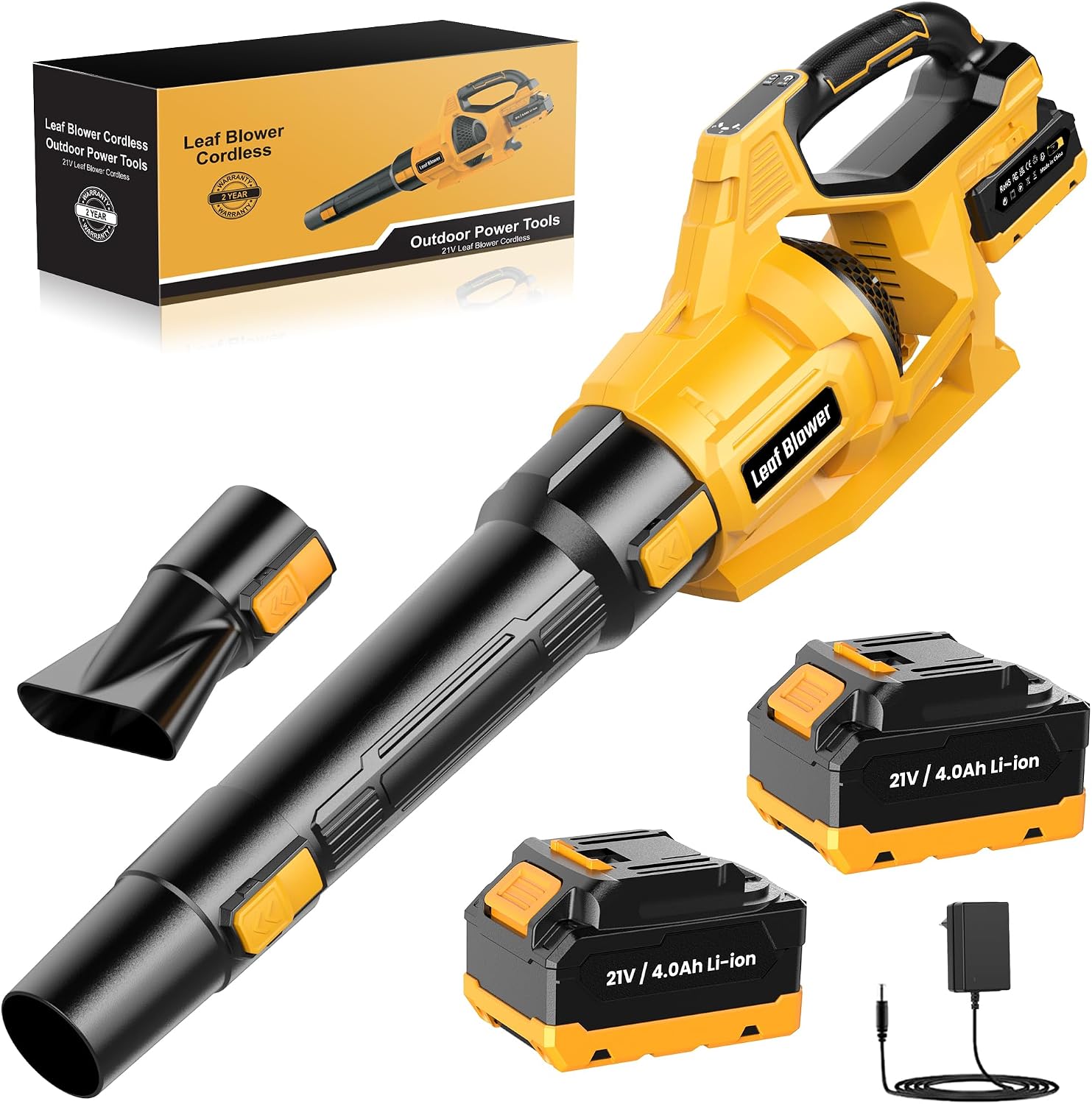 Detalle de Soffiatore a batteria 21V JYGMPRO: potenza senza fili con due batterie incluse