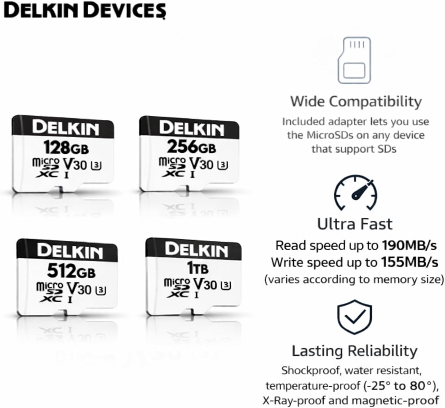 Thumbnail 4 de Delkin Devices Drone 256GB microSD Card: High-Performance Storage for 4K Drone Footage