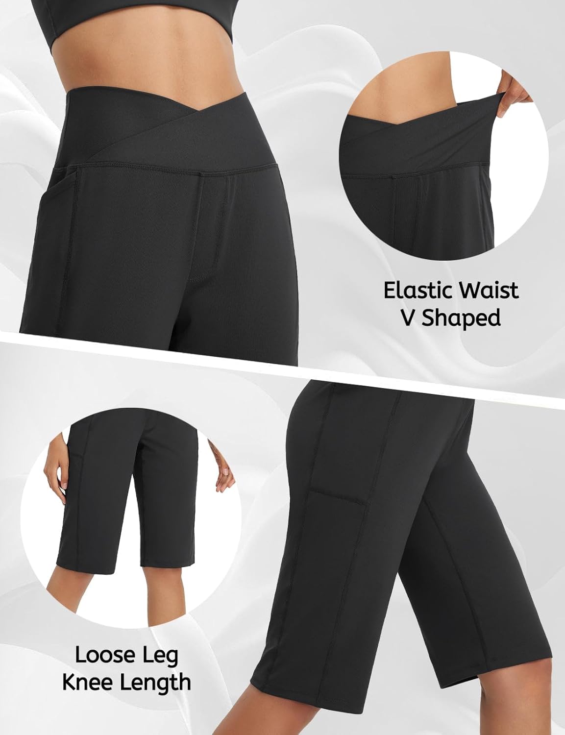 Thumbnail 4 de Baleaf Women's Bermuda Running Shorts with Pockets, 14" Knee-Length, High-Waisted