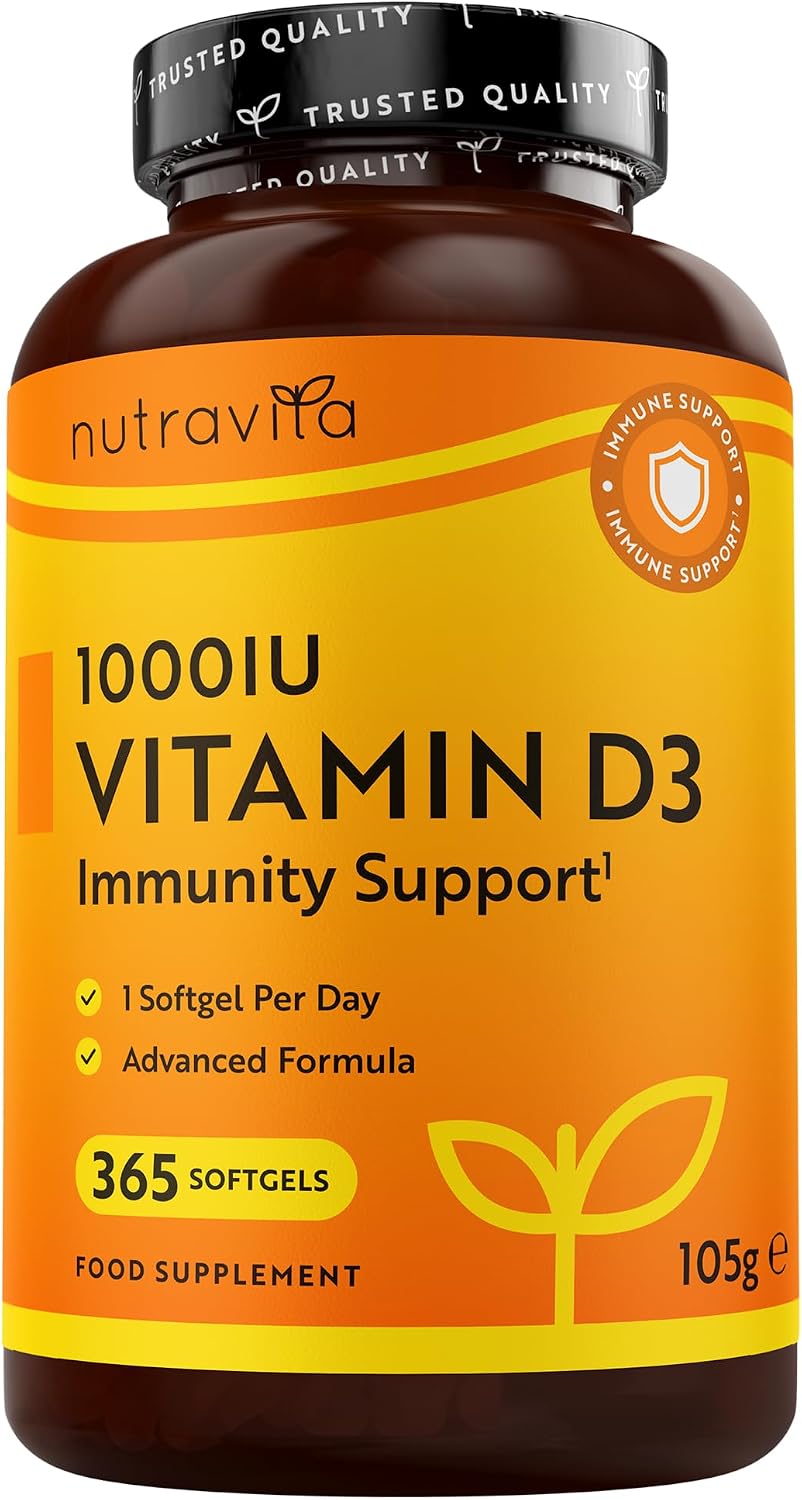 Detalle de Nutravita Vitamina D3 1000 UI 365 cápsulas