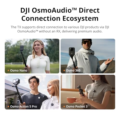Detalle de DJI Mic Mini Transmitter (Infinity Black) — Ultralight, Detail-Rich Audio
