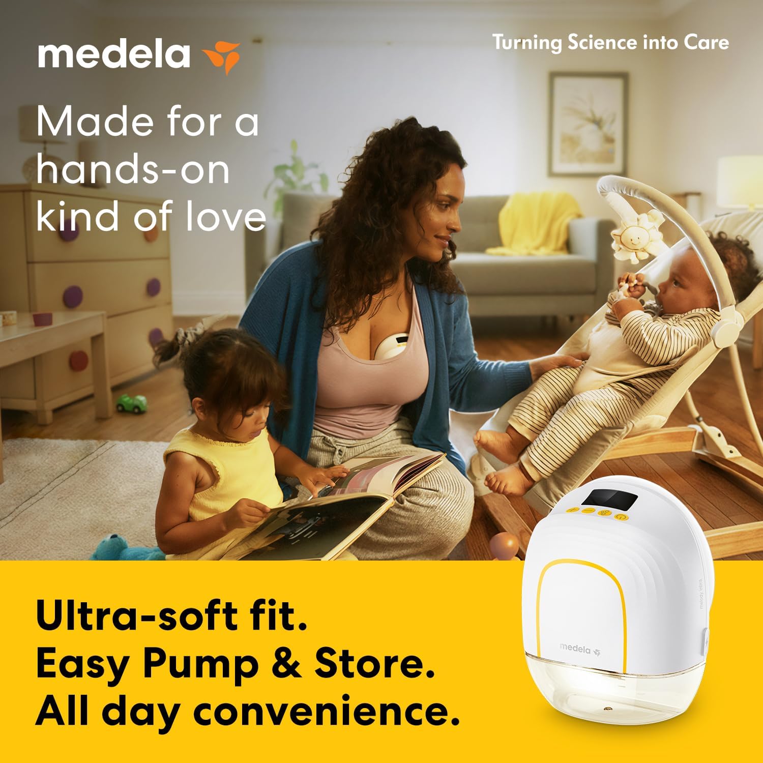 Detalle 2 de Medela Melody InBra Wearable Single Breast Pump — Hands-Free, Ultra-Soft Fit