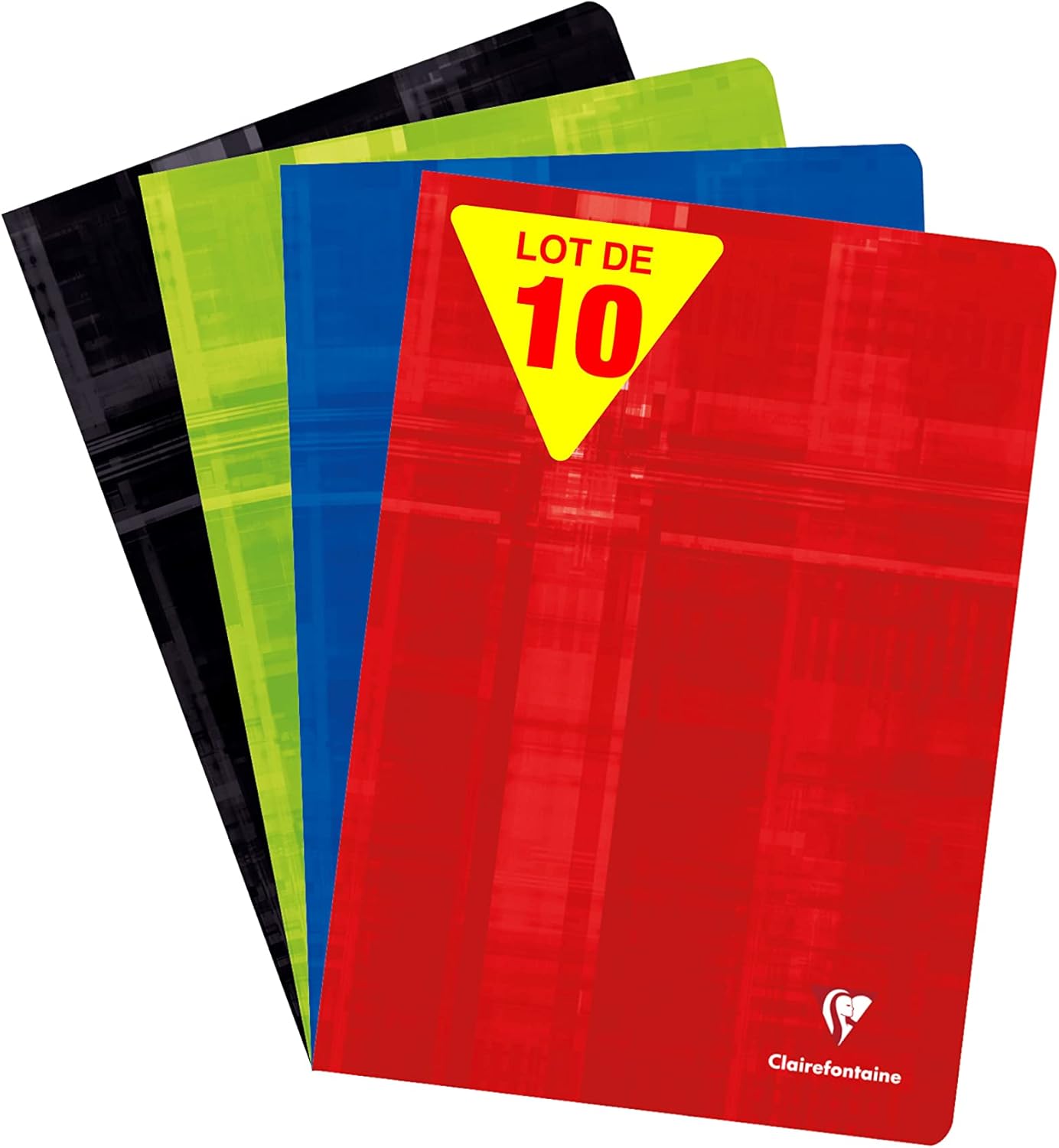 Thumbnail 6 de Clairefontaine 63160AMZC – Lot de 3 Cahiers agrafés A4, 96 pages, 90 g, gris grand carreaux, couverture pelliculée (assortiment aléatoire)