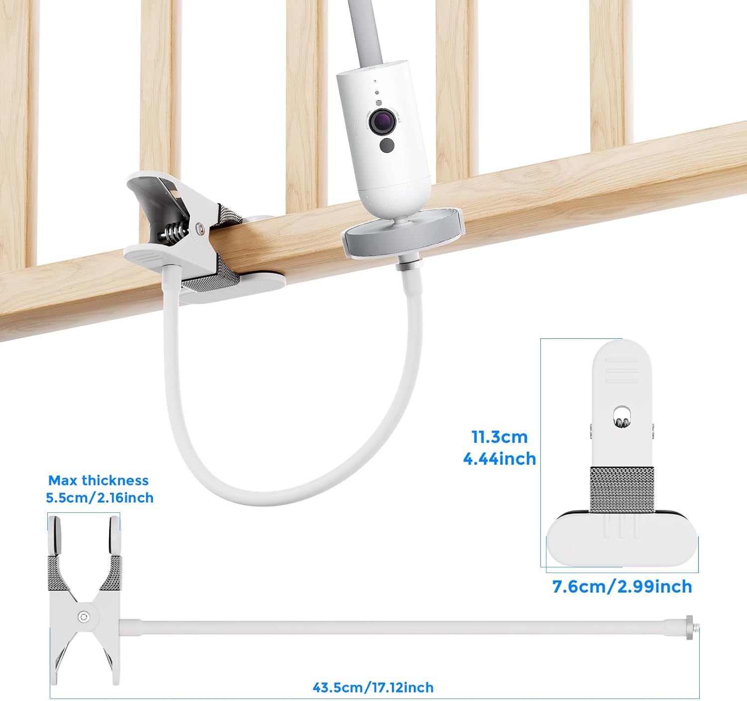 Thumbnail 4 de Tyeyober Flexible Twist Clip holder for Philips Avent baby monitor screens (SCD923/26, SCD921/26, SCD643/26, SCD973/26, SCD951/26)