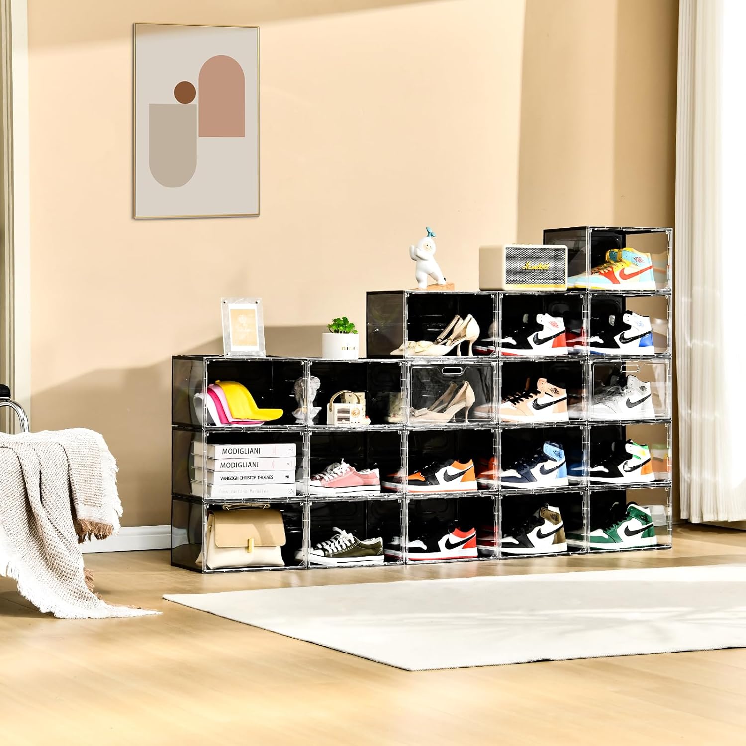 Thumbnail 1 de Amllas New Stackable Shoe Boxes 8-Pack 13″x10.6″x8.3″