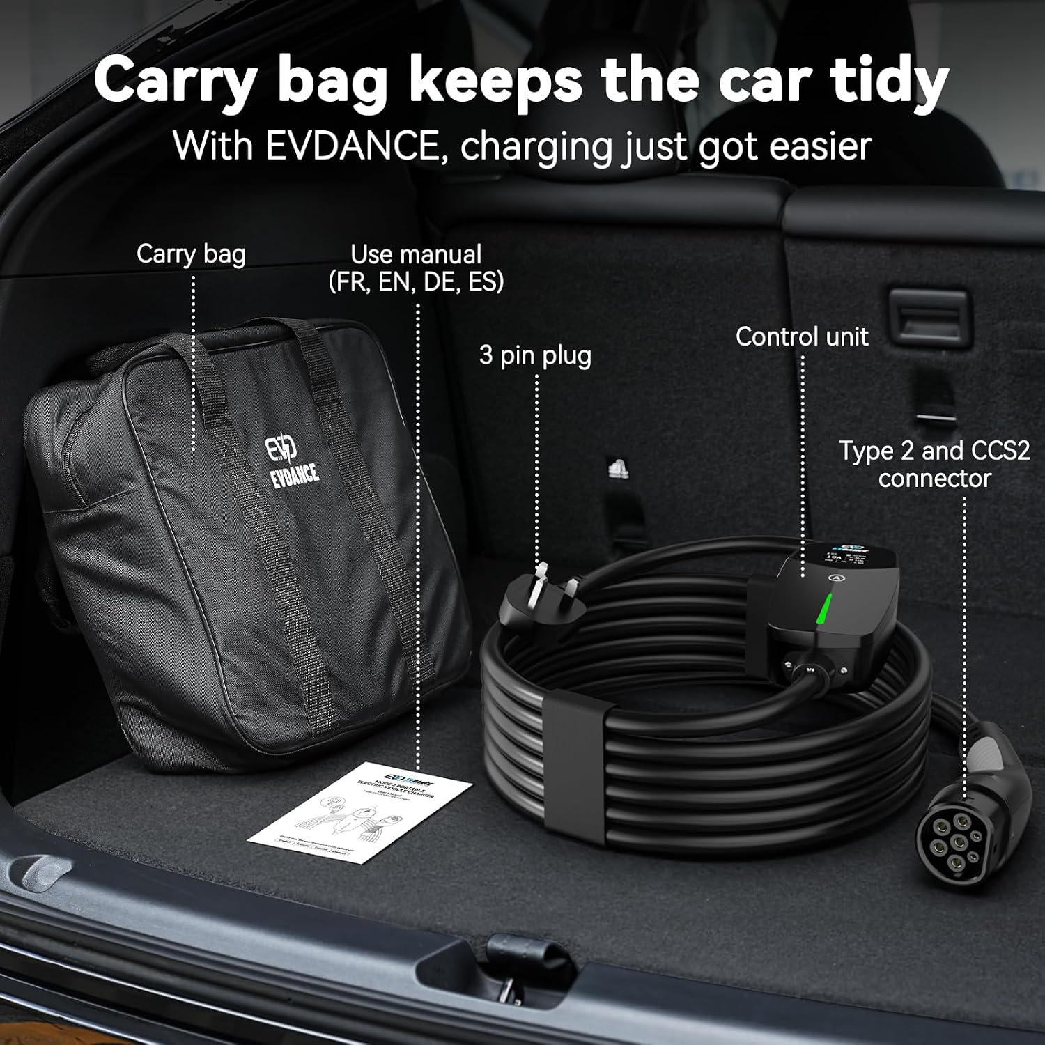 Thumbnail 6 de EVDANCE EV charger Type 2 10A 6.1m