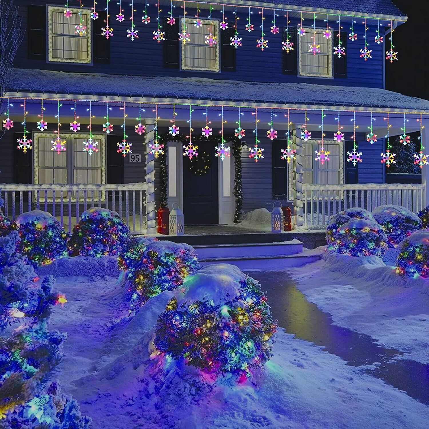 Thumbnail 6 de Snowflake Icicle Lights 264 LEDs