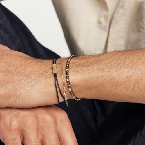 Detalle de Aretas beaded bracelet with hematite