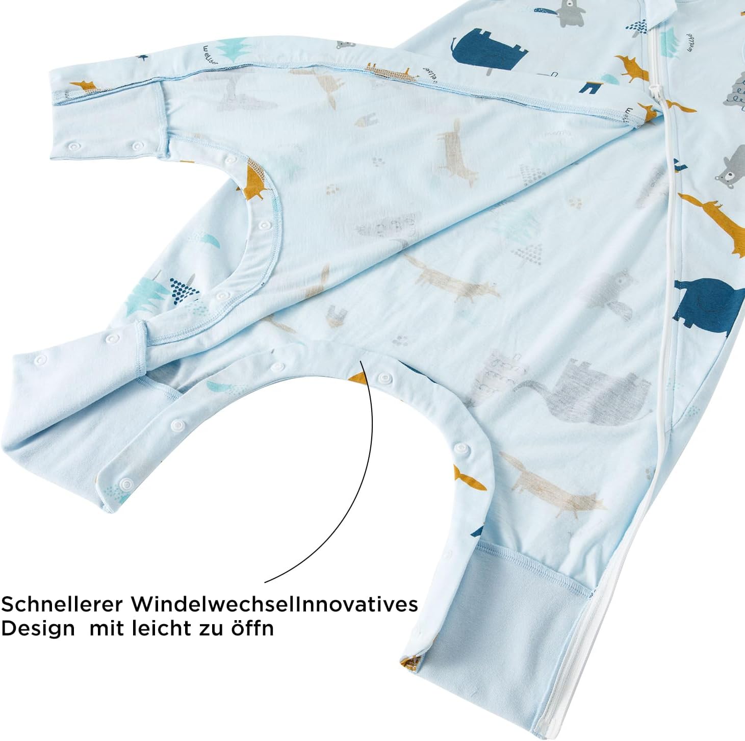 Thumbnail 4 de Duomiaomiao sacco nanna estivo con piedini 0,5 tog in cotone