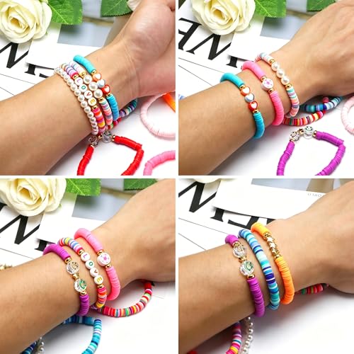 Detalle de CHENSILAIYI Friendship Bracelets for Girls: 10-Piece Beaded Matching Bracelet Set