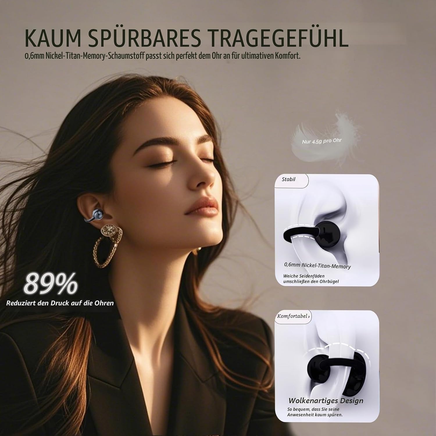 Thumbnail 4 de Kabellos Open-Ear-Kopfhörer mit Clip-Design – Licht, sicher, klangvoll
