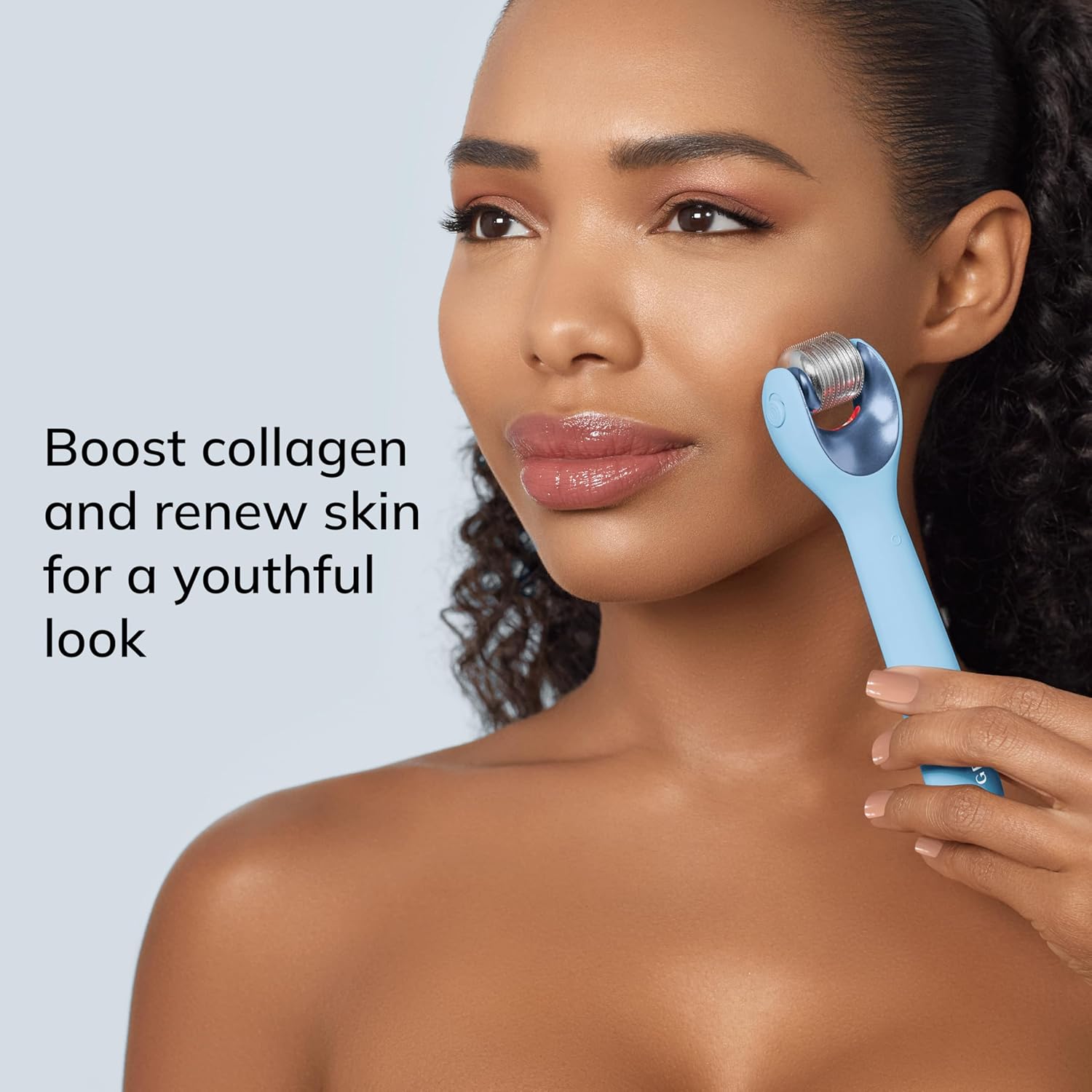 Thumbnail 2 de GESKE SmartAppGuided MicroNeedle Face Roller 9 en 1 – rouleau microneedling avec Quartz Rose