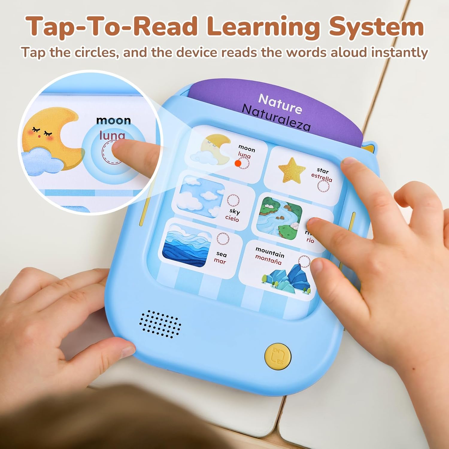 Thumbnail 1 de JoyCat Bilingual Kids Learning Tablet: A Screen-Free Montessori Reading & Language Kit