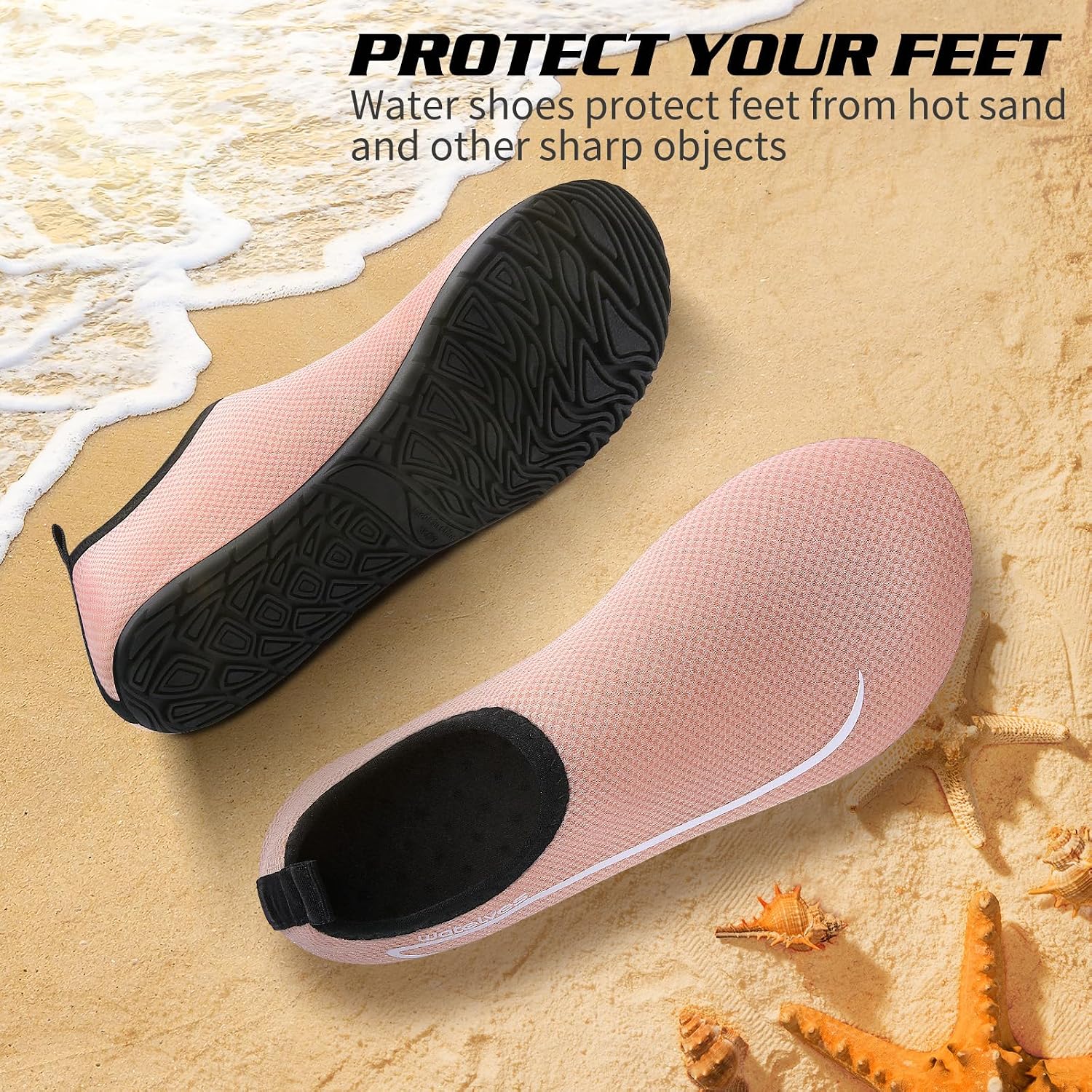 Detalle de Swim Water Shoes Aqua Socks Barefoot water shoes for sea, pool and beach