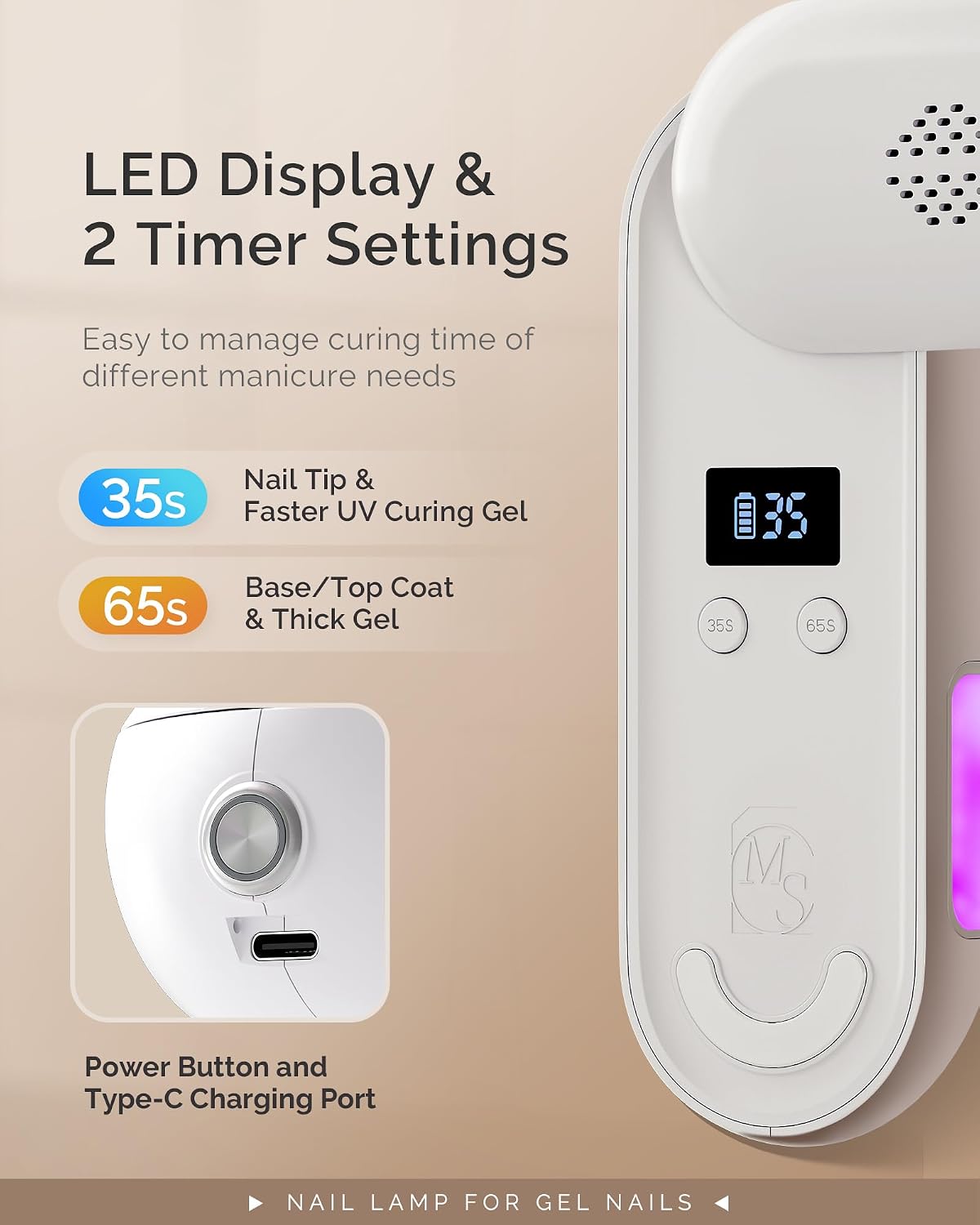 Thumbnail 5 de MelodySusie P-PLUS20F 7800mAh UV Nail Lamp