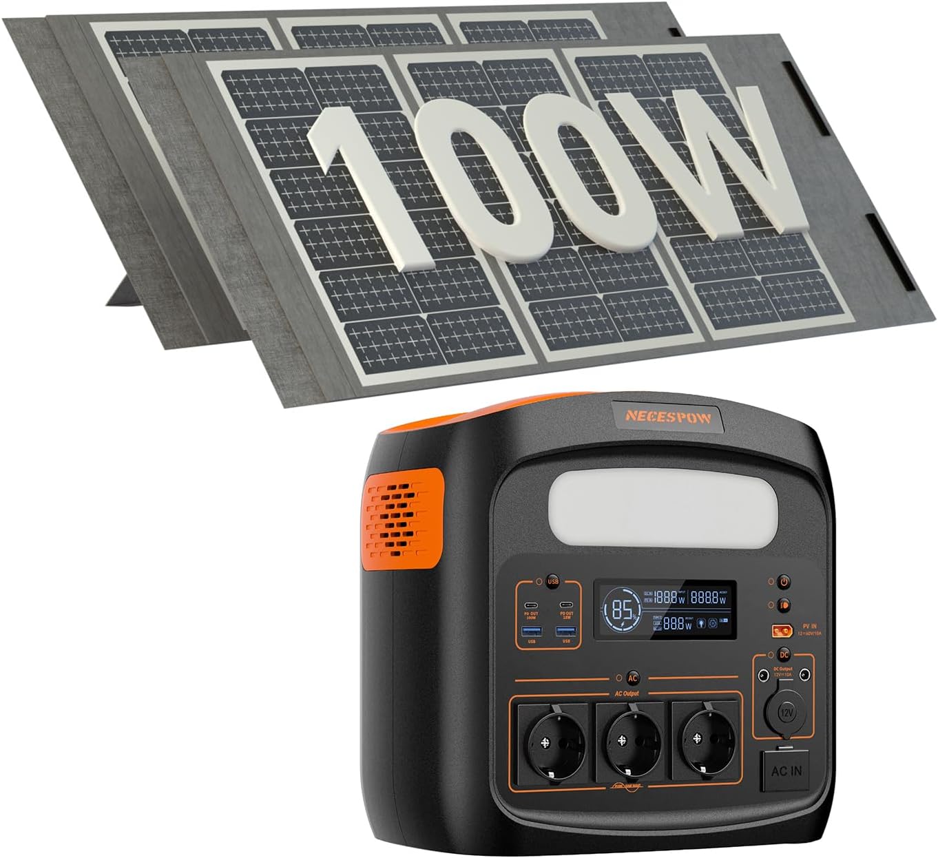 Thumbnail 6 de Tragbare Powerstation 1800W (3600W Spitzenleistung) mit 1102,5Wh LiFeMnPO4 Akku – Schnellladung & Solarunterstützung