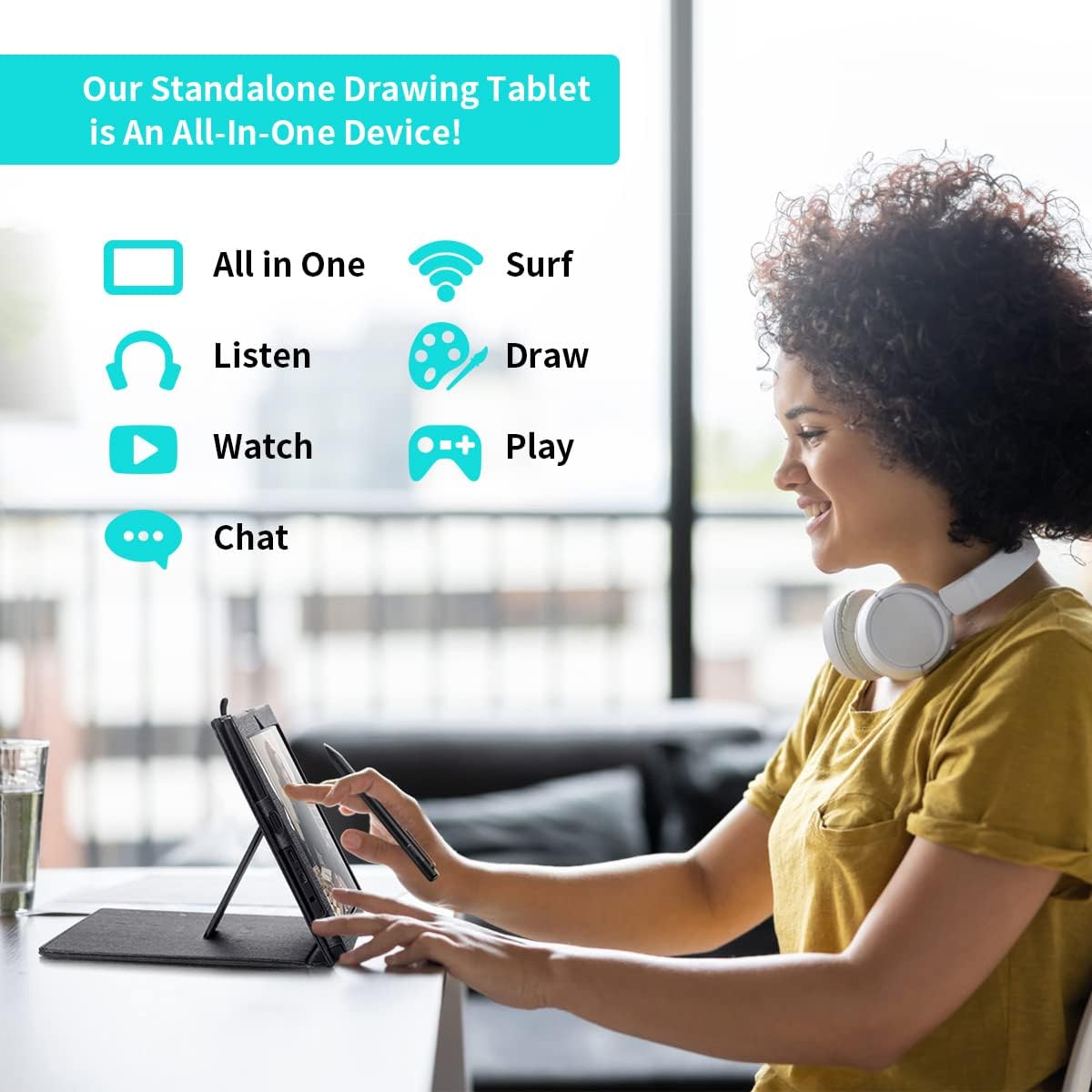 Thumbnail 3 de FRUNSI RubensTab T11Pro 10.1 inch standalone drawing tablet with stylus and Android 12 (no computer needed)