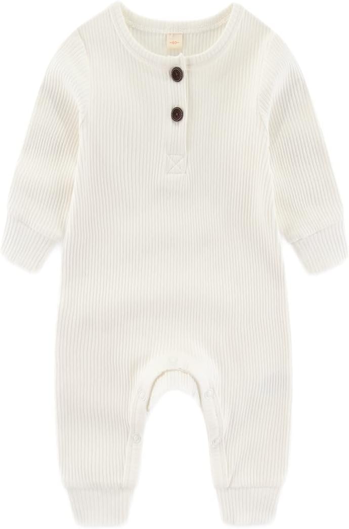 Detalle de Chamie Baby Knitted Long-Sleeve Romper for 0–24 Months