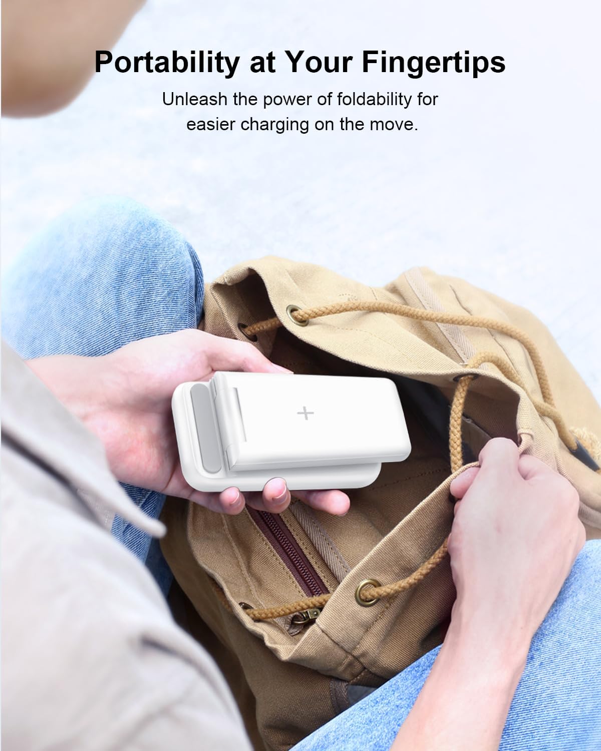 Thumbnail 2 de JoyGeek Chargeur Induction 3 en 1, Chargeur sans Fil Pliable pour iPhone, Apple Watch et AirPods