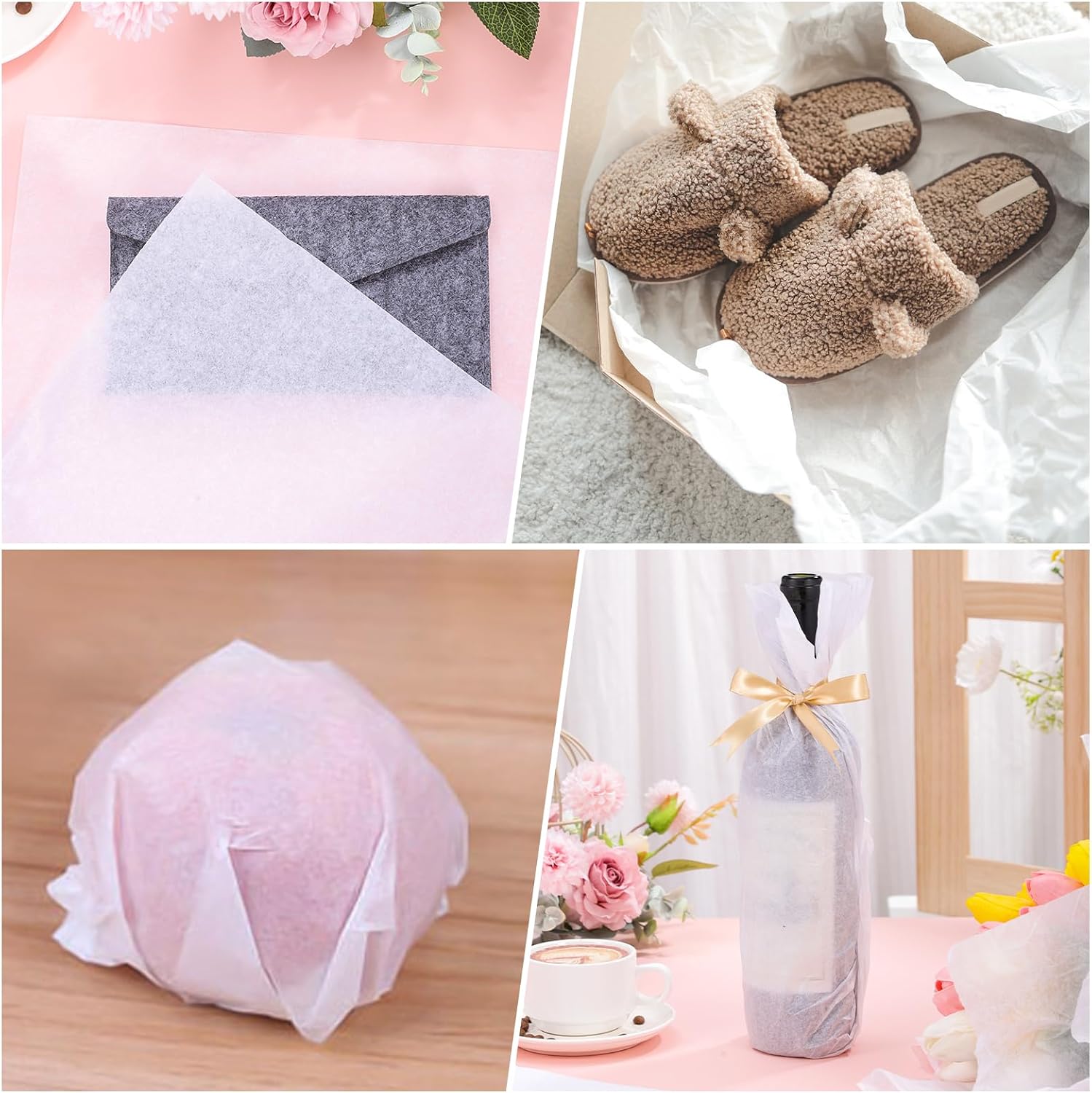 Thumbnail 3 de Woric 100 Sheets White Tissue Paper (50x70cm) – 17gsm for Gift Wrapping, Craft & Packaging