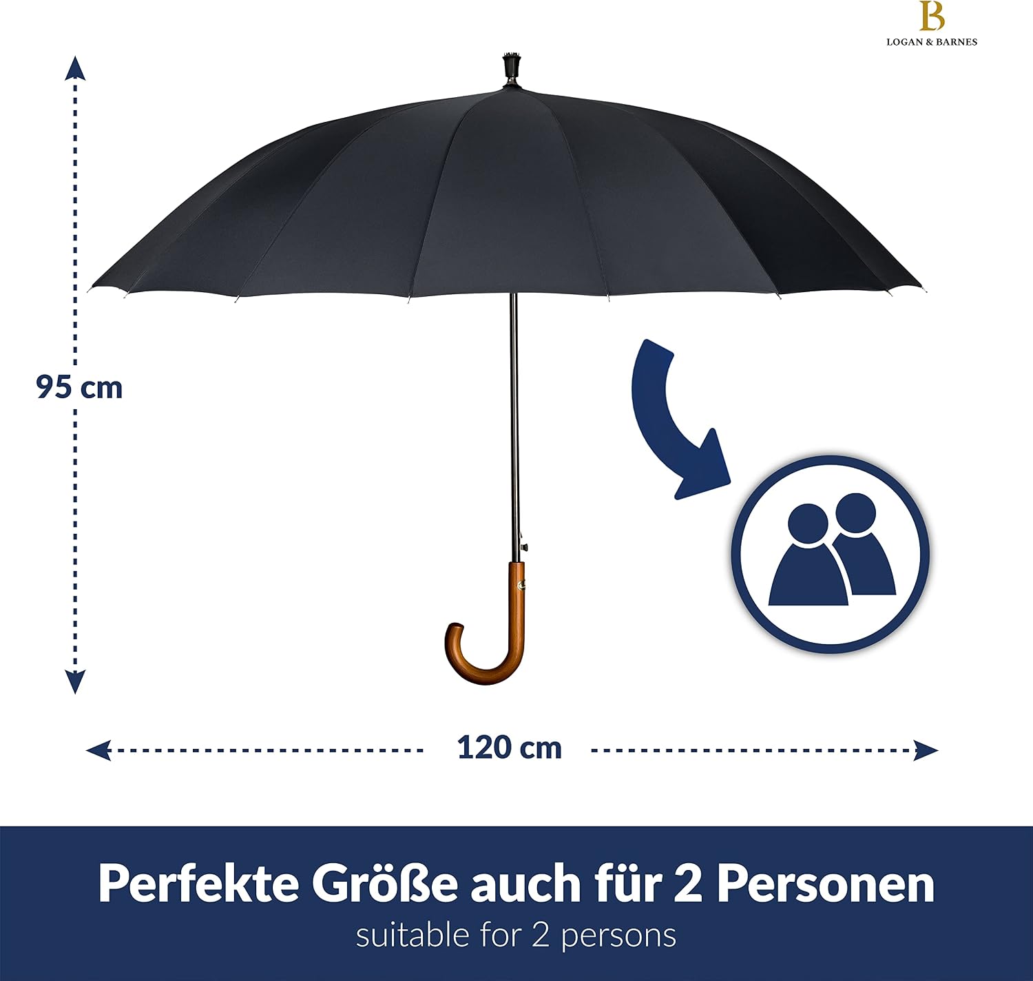 Thumbnail 3 de LOGAN & BARNES Edinburgh Stockschirm Ø120 cm