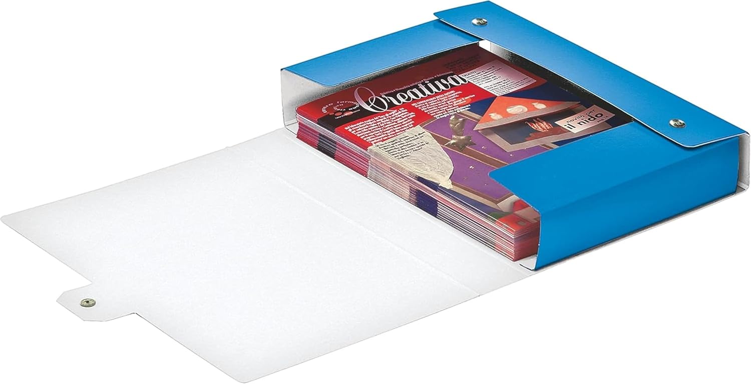 Detalle 2 de Leitz Scatola portadocumenti con chiusura a bottone WOW Blu metallizzato 39680036