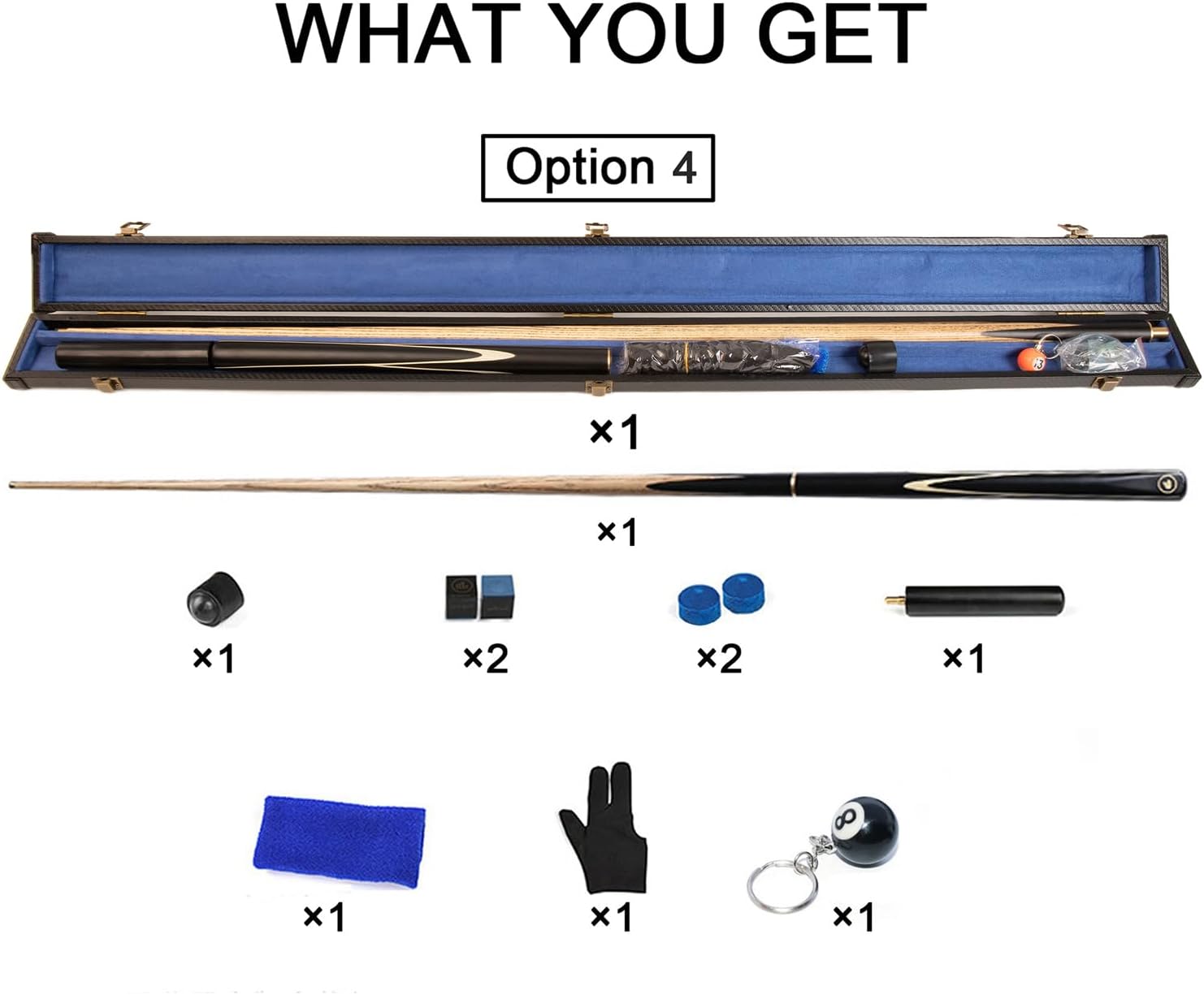 Thumbnail 1 de AONETIGER 3/4 Jointed Snooker Billiard Pool Cue with Ash Shaft and 9.7mm Tip