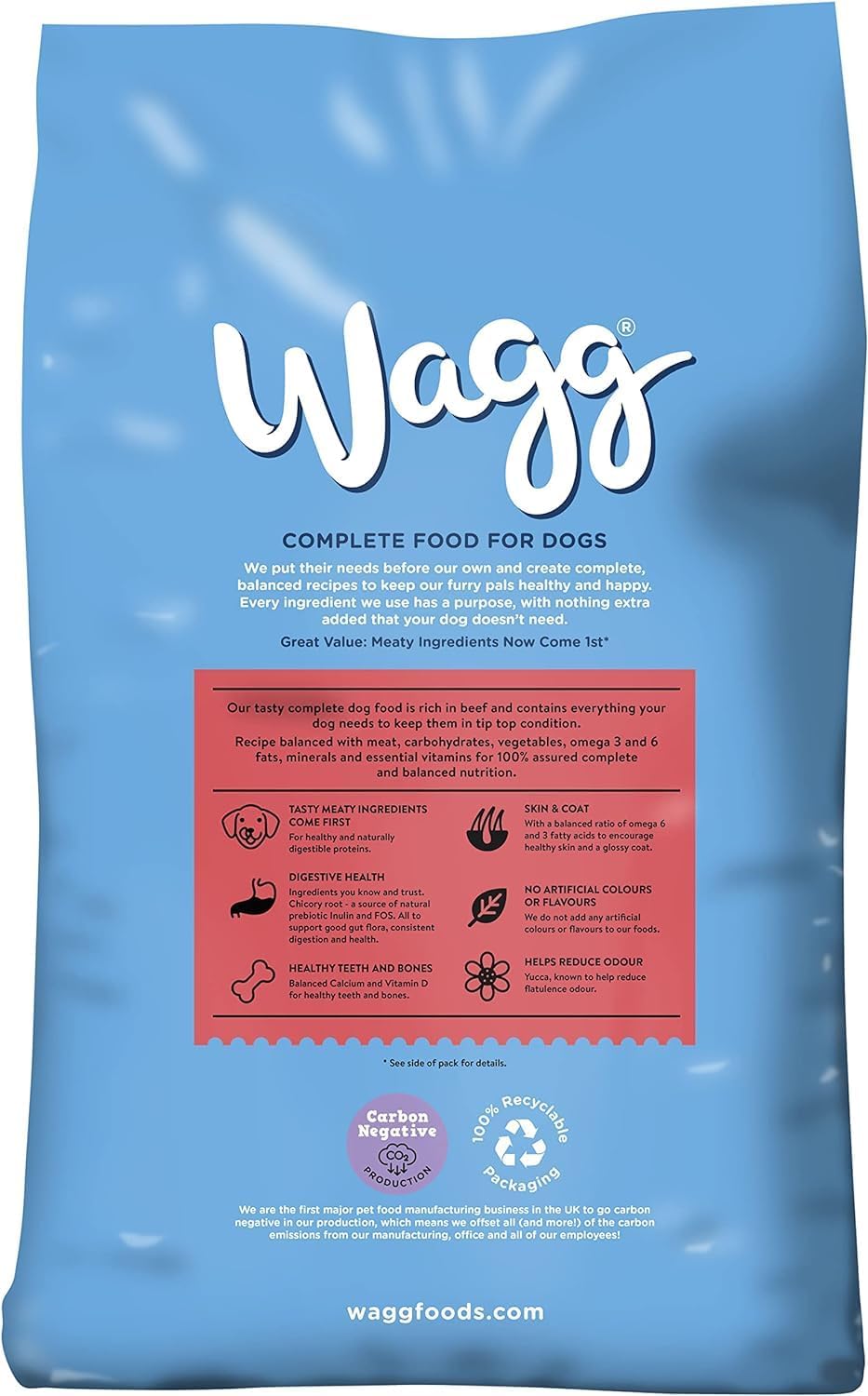 Thumbnail 2 de Wagg Meaty Goodness Complete Dry Adult Dog Food Beef Dinner 12kg
