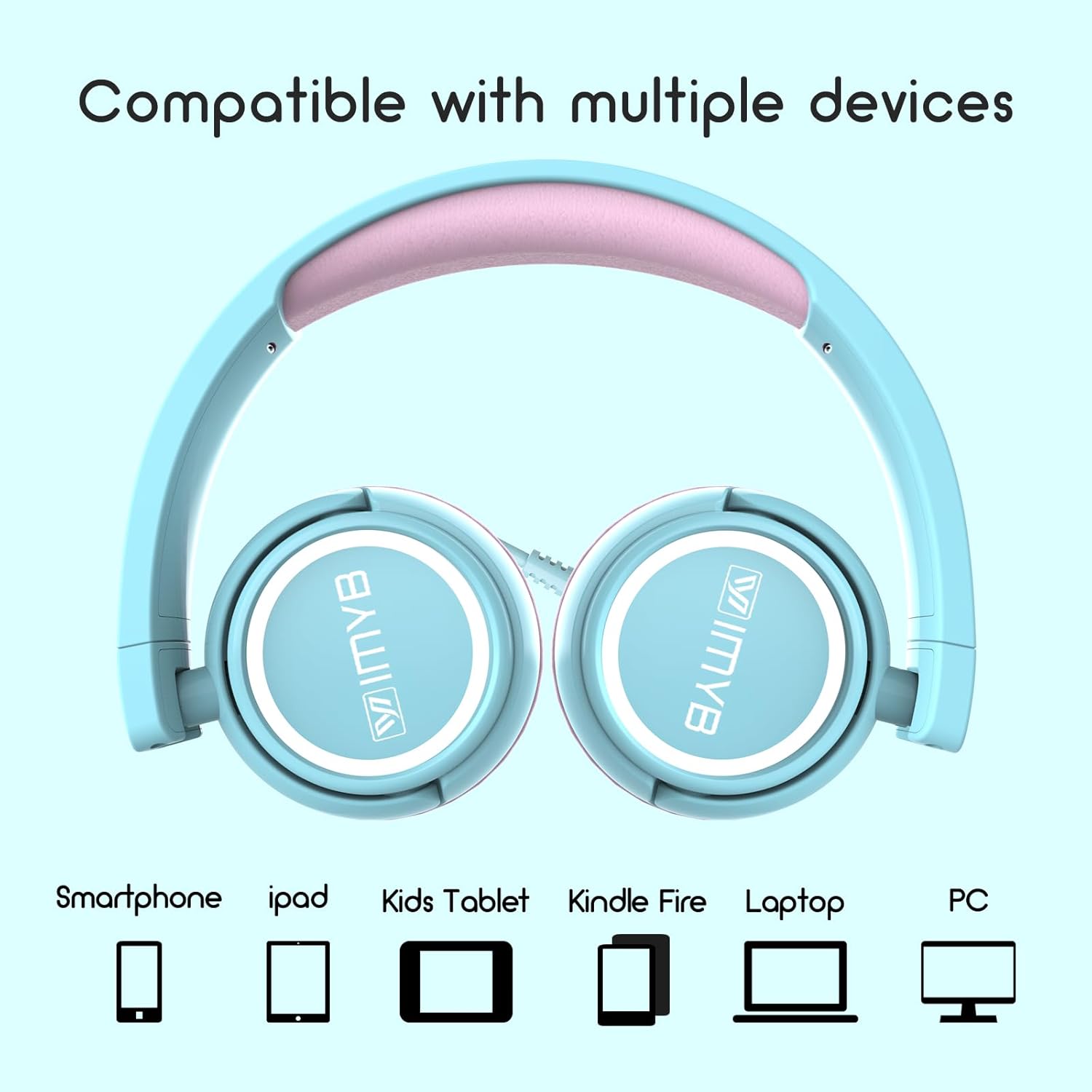 Thumbnail 6 de IMYB Kids Headphones V1 Foldable Wired (On-Ear) – safe-volume design for kids
