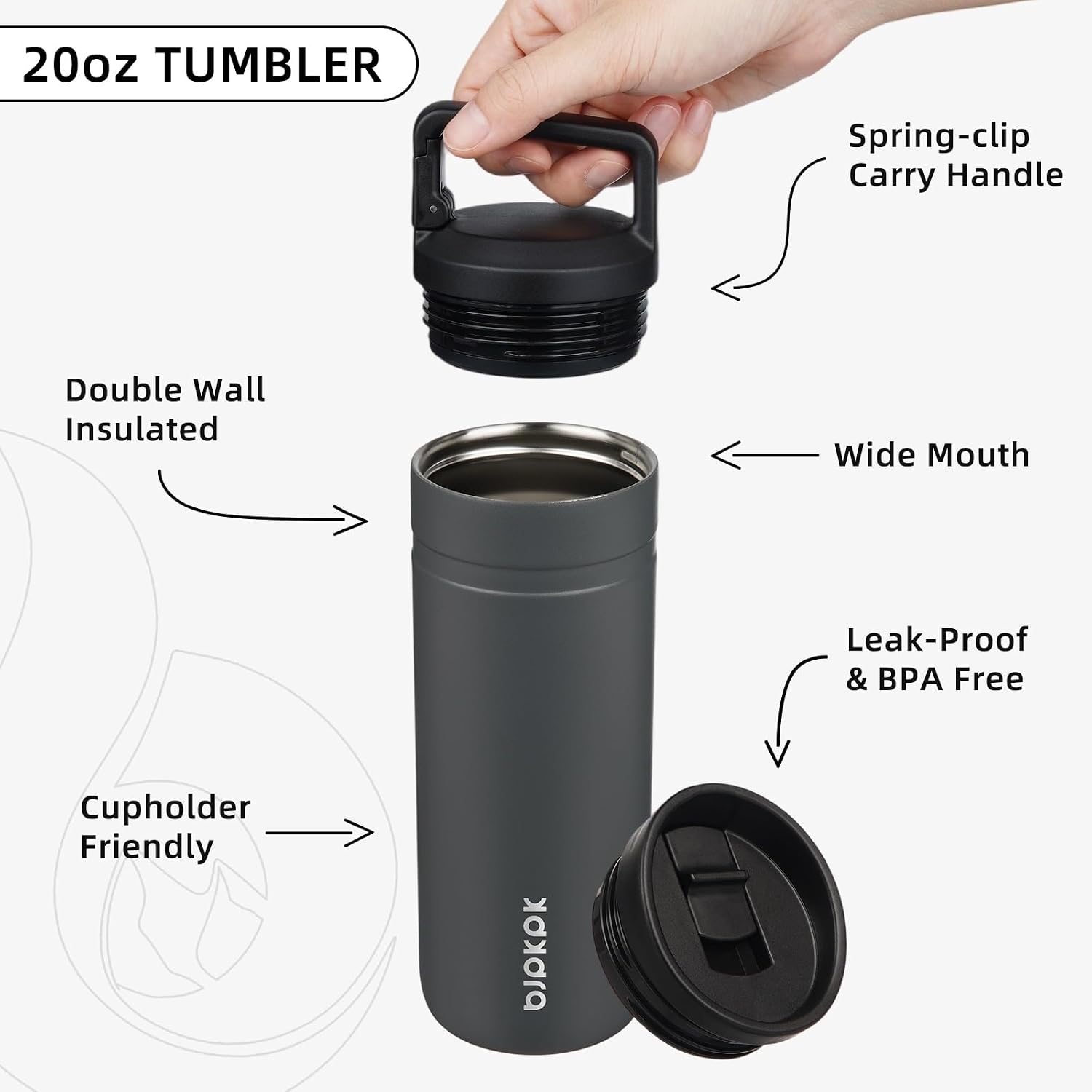 Detalle de BJPKPK Insulated Travel Bottle 20 oz