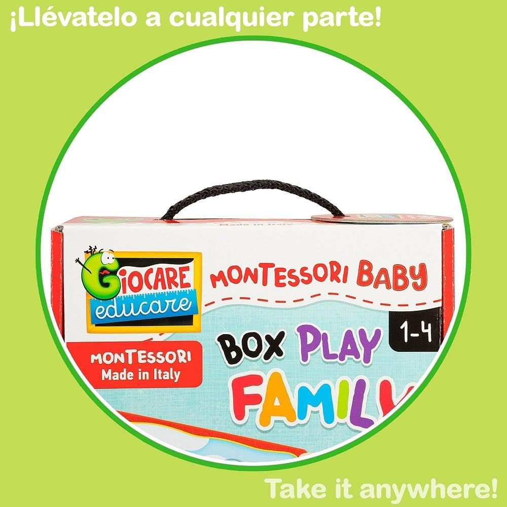 Thumbnail 4 de Liscianigiochi 92727 Montessori Baby Box Puppies – taktile Box mit Selbstkorrektur-Schablonen