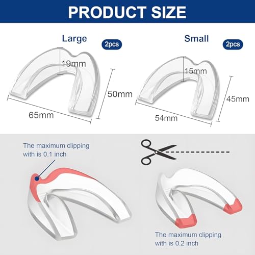 Detalle 2 de Okalabandee: 4 Protectores Bucales Anti-Ronquidos – Férula Dental Anti-Bruxismo
