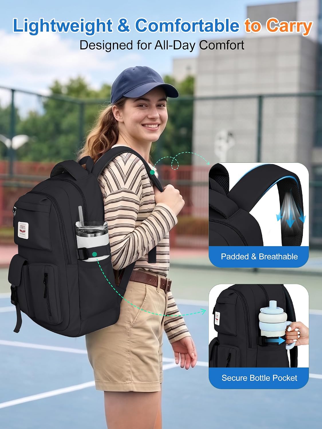 Thumbnail 4 de FIORETTO Lightweight School Backpack for Women