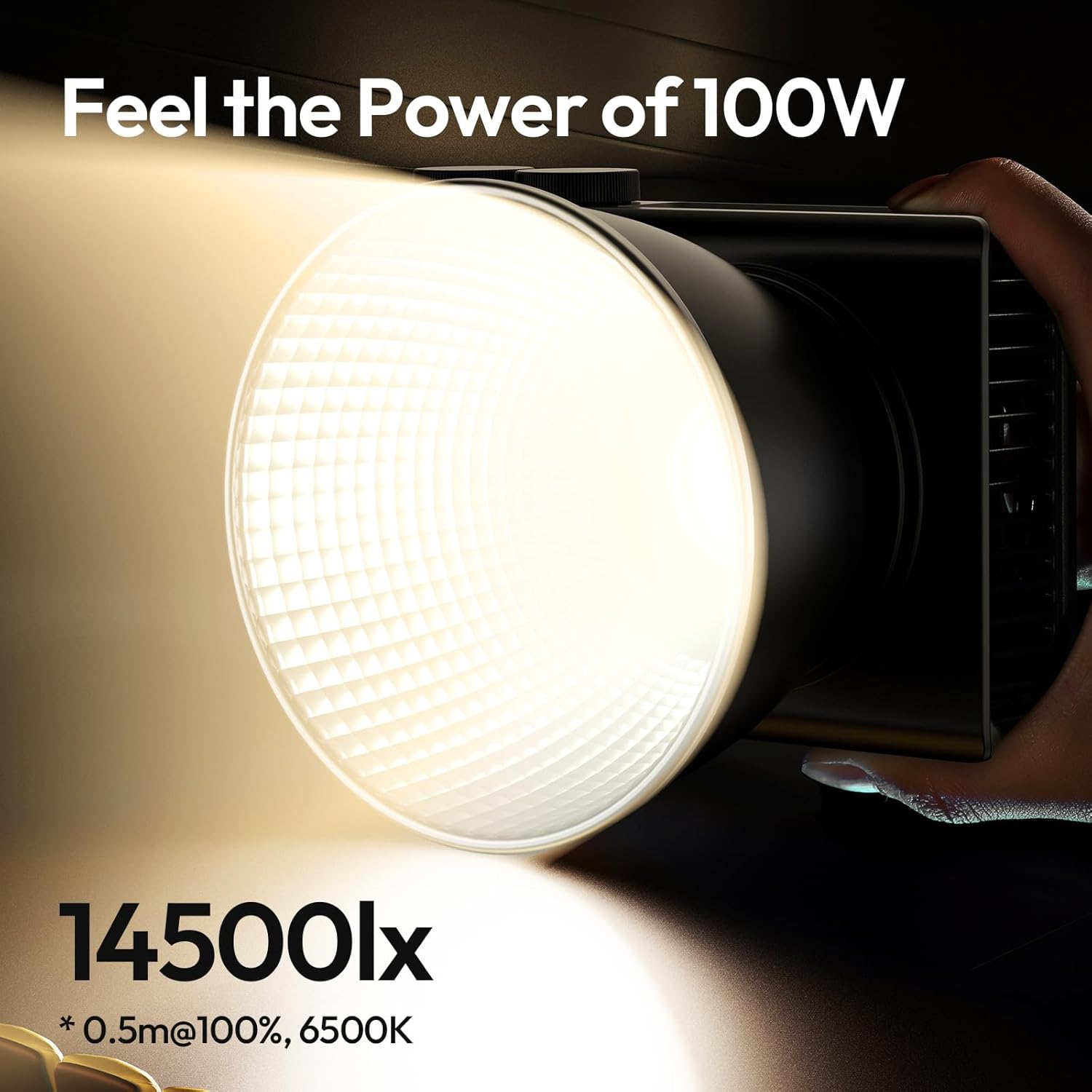 Thumbnail 3 de ULANZI Lumière Vidéo 100W COB avec monture Bowens (2700–6500K) – commande par bouton rotatif, bi-color