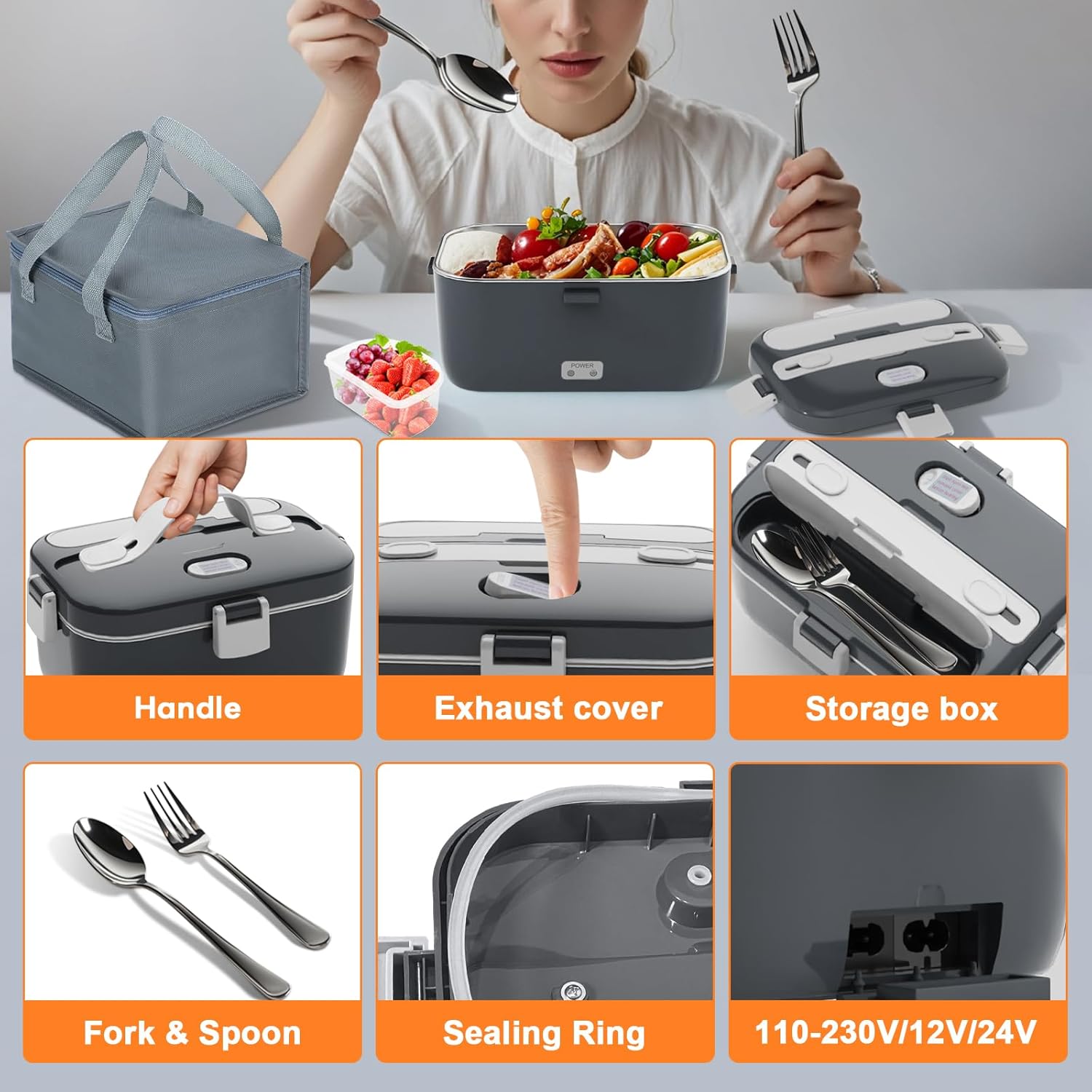 Detalle 2 de DUPASU Electric Lunch Box 1.8L 100W