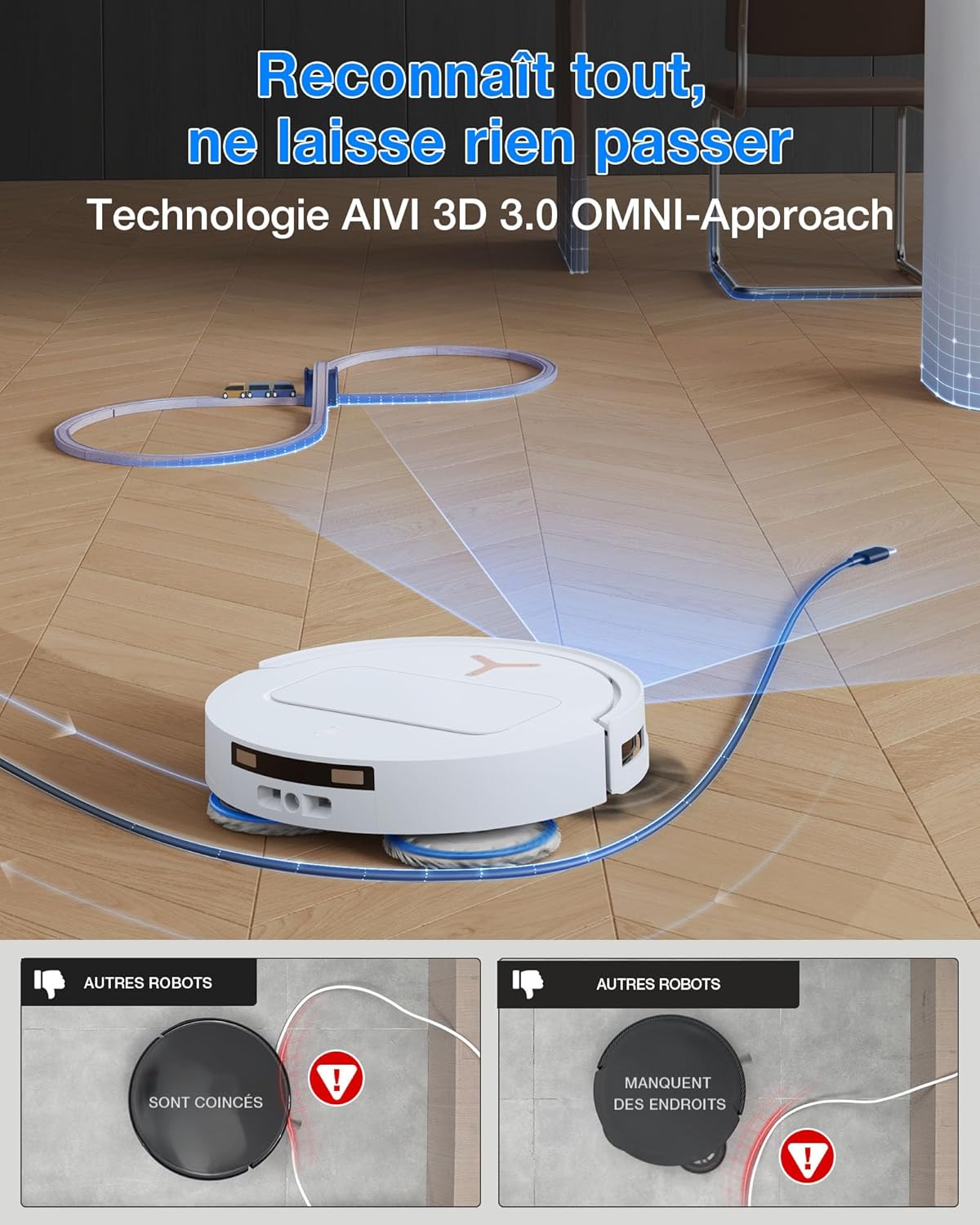 Thumbnail 6 de ECOVACS DEEBOT T50 Pro Omni Gen3: aspirateur robot, lavage et station tout-en-un