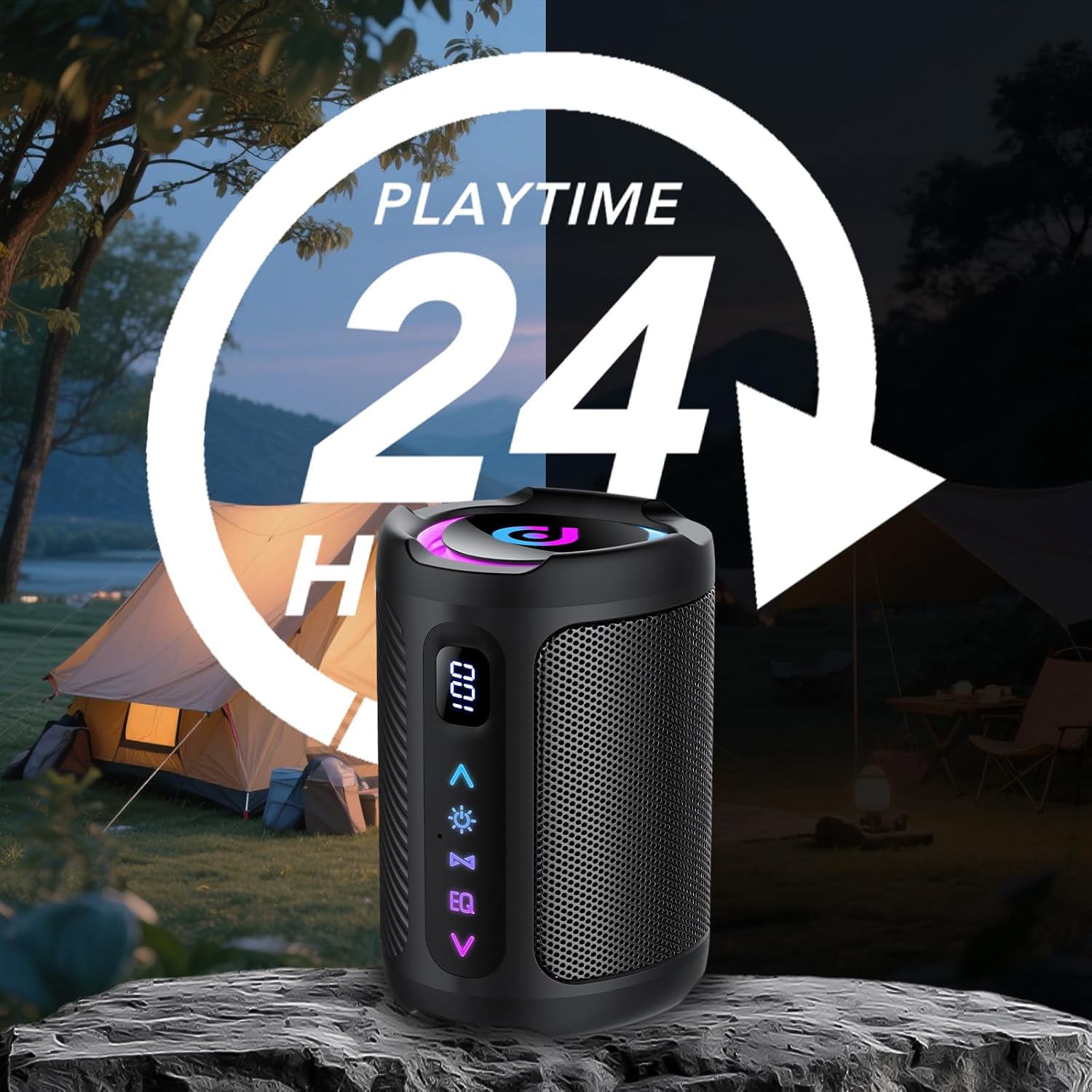 Thumbnail 3 de aowoka Cassa Bluetooth Portatile con LED