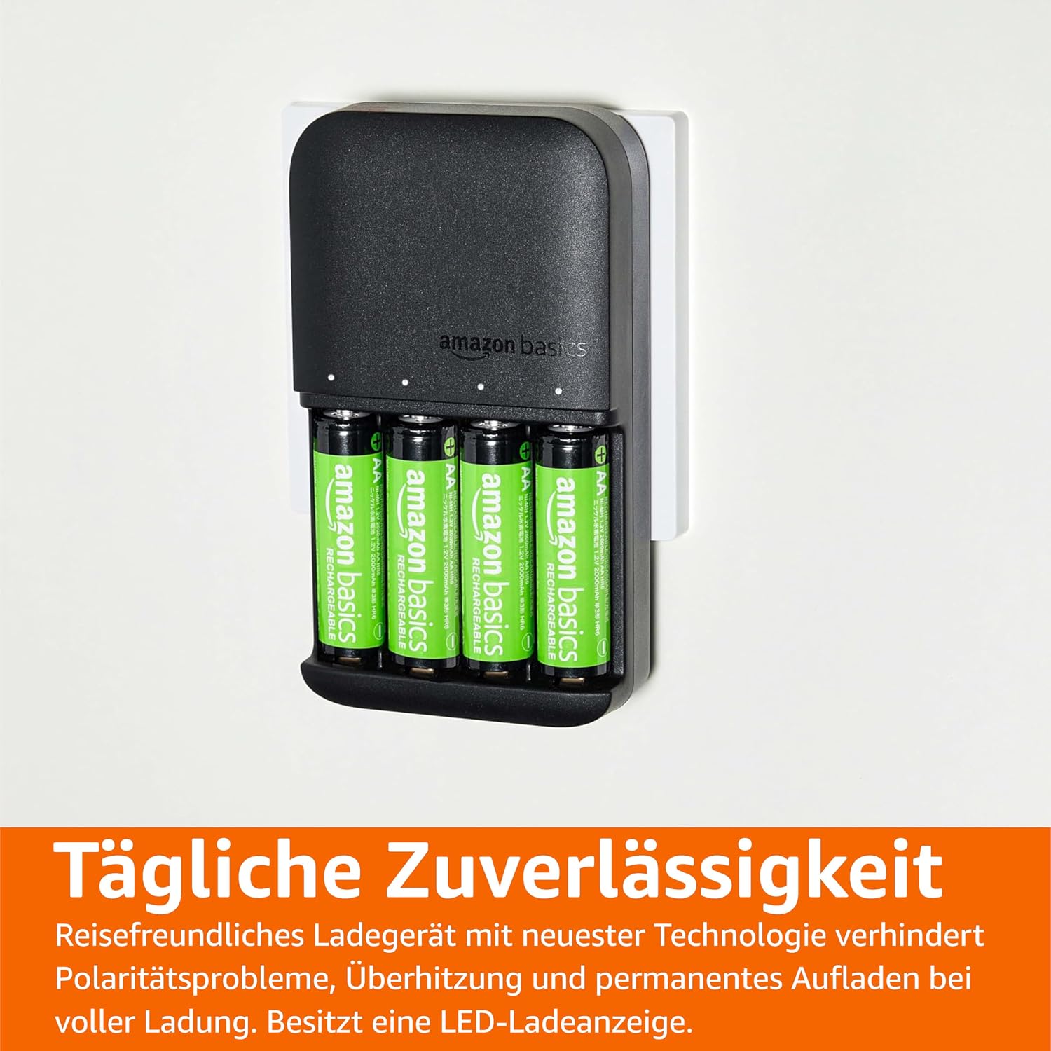 Thumbnail 6 de Amazon Basics wiederaufladbar NiMh Batterien (4 AA & 4 AAA) mit Ladegerät – 8 Stück, EU-Stecker