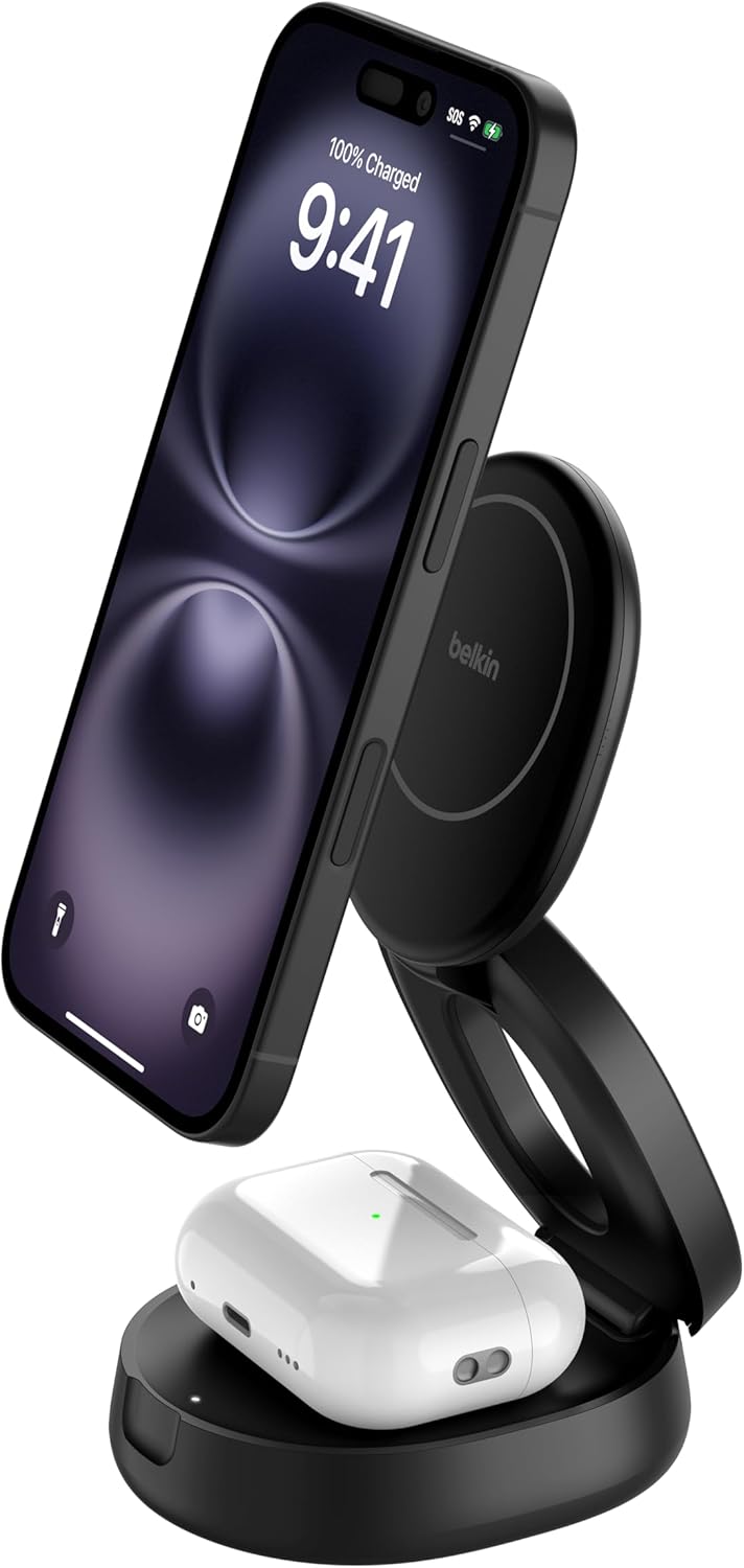 Thumbnail 3 de Belkin BoostCharge Chargeur 2-en-1 magnétique et pliable – MagSafe et Qi2, 15 W