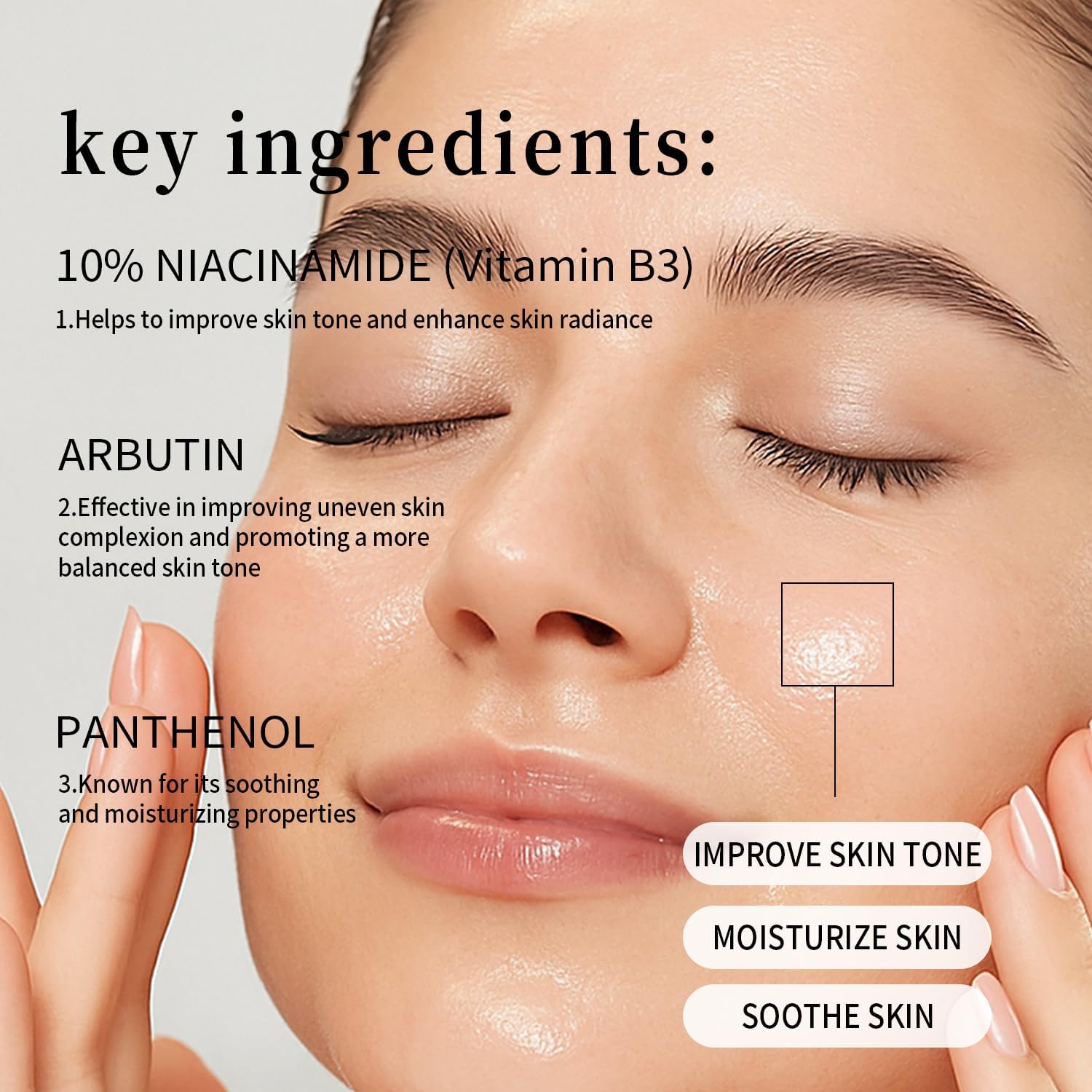 Detalle de RAZUYEN 10% Niacinamide Glow Serum with Arbutin, 30 ml