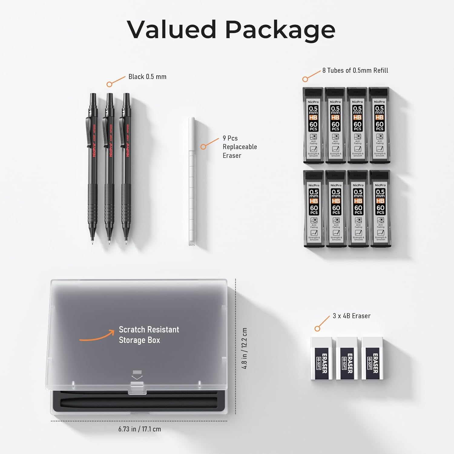 Thumbnail 6 de Nicpro matite meccaniche 0,5 mm ✏️