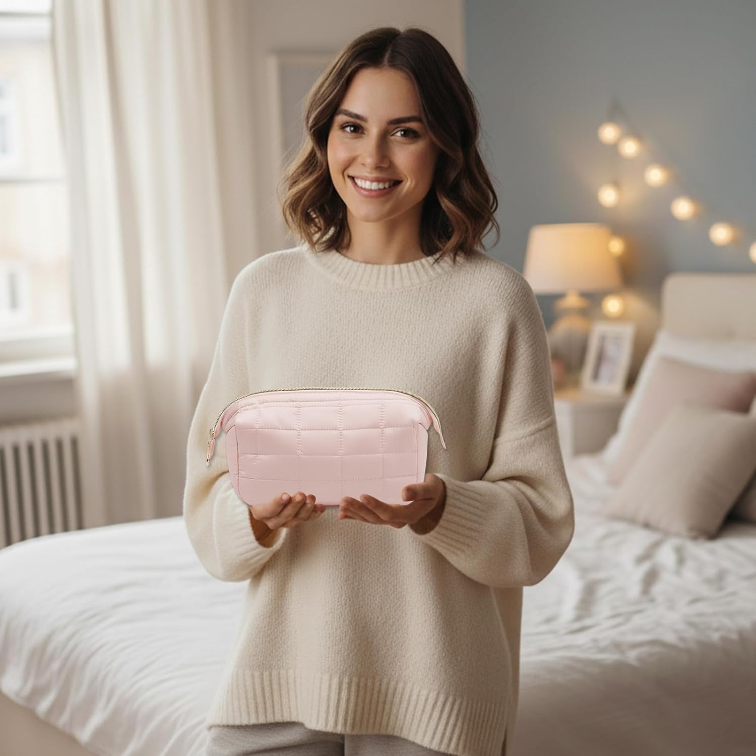 Thumbnail 5 de LJCZKA Large Portable Makeup Bag: Spacious, Wide-Open Design for Travel